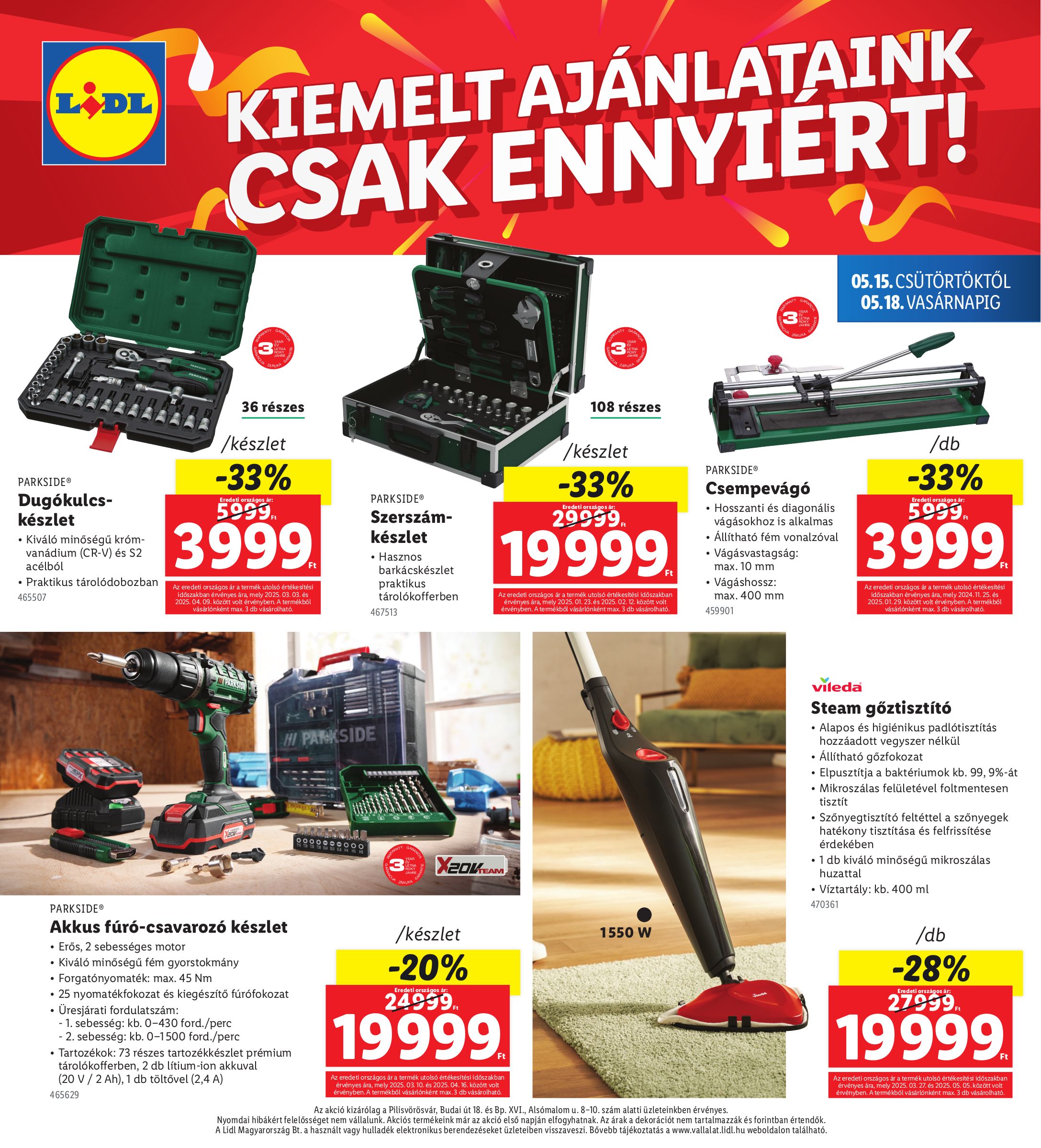 lidl - Lidl - Pilisvörösvár, Budapest akciós újság, érvényes 05.15. - 05.18. - page: 4