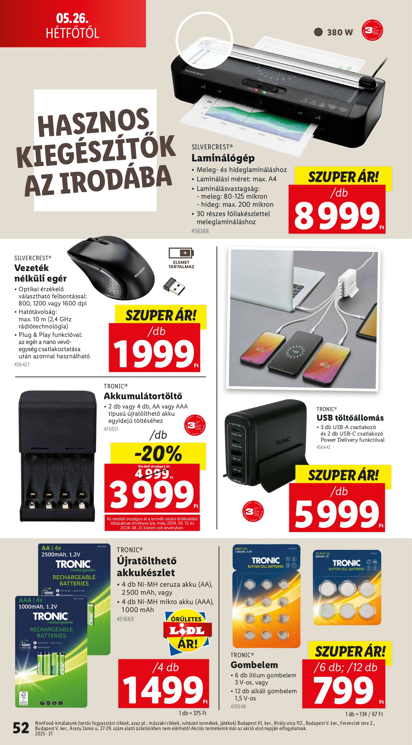 lidl - Lidl akciós újság, érvényes 05.22. - 05.28. - page: 52
