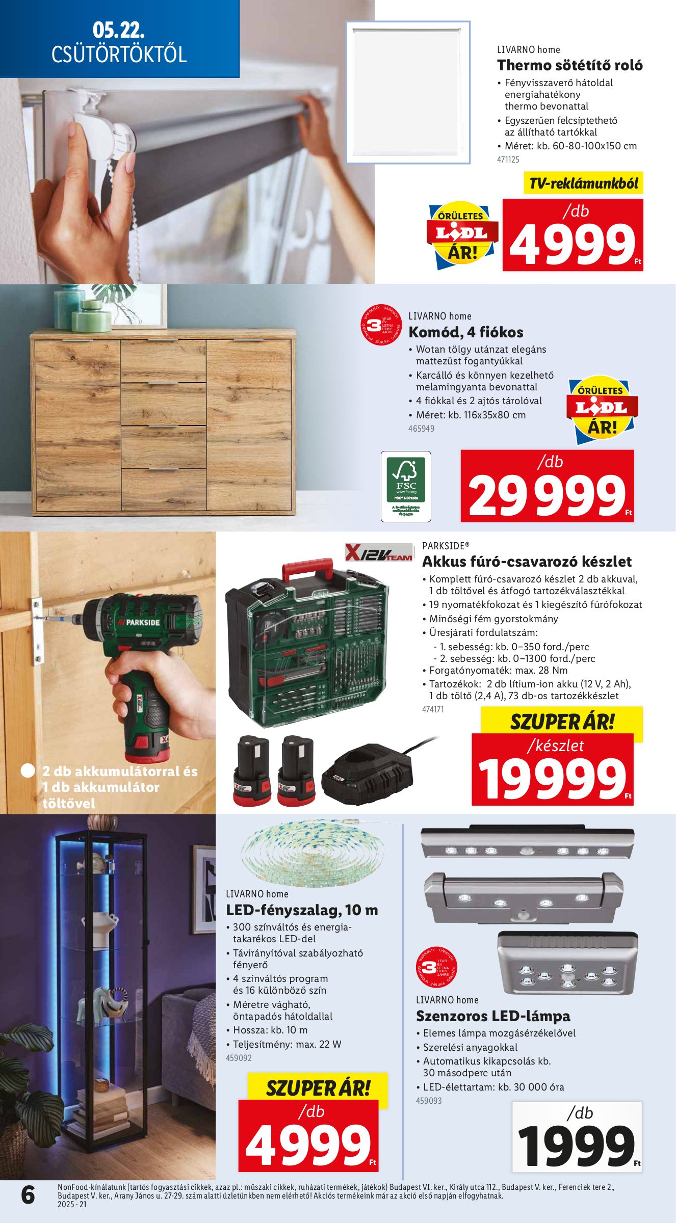 lidl - Lidl - Nonfood akciós újság, érvényes 05.22. - 05.28. - page: 6