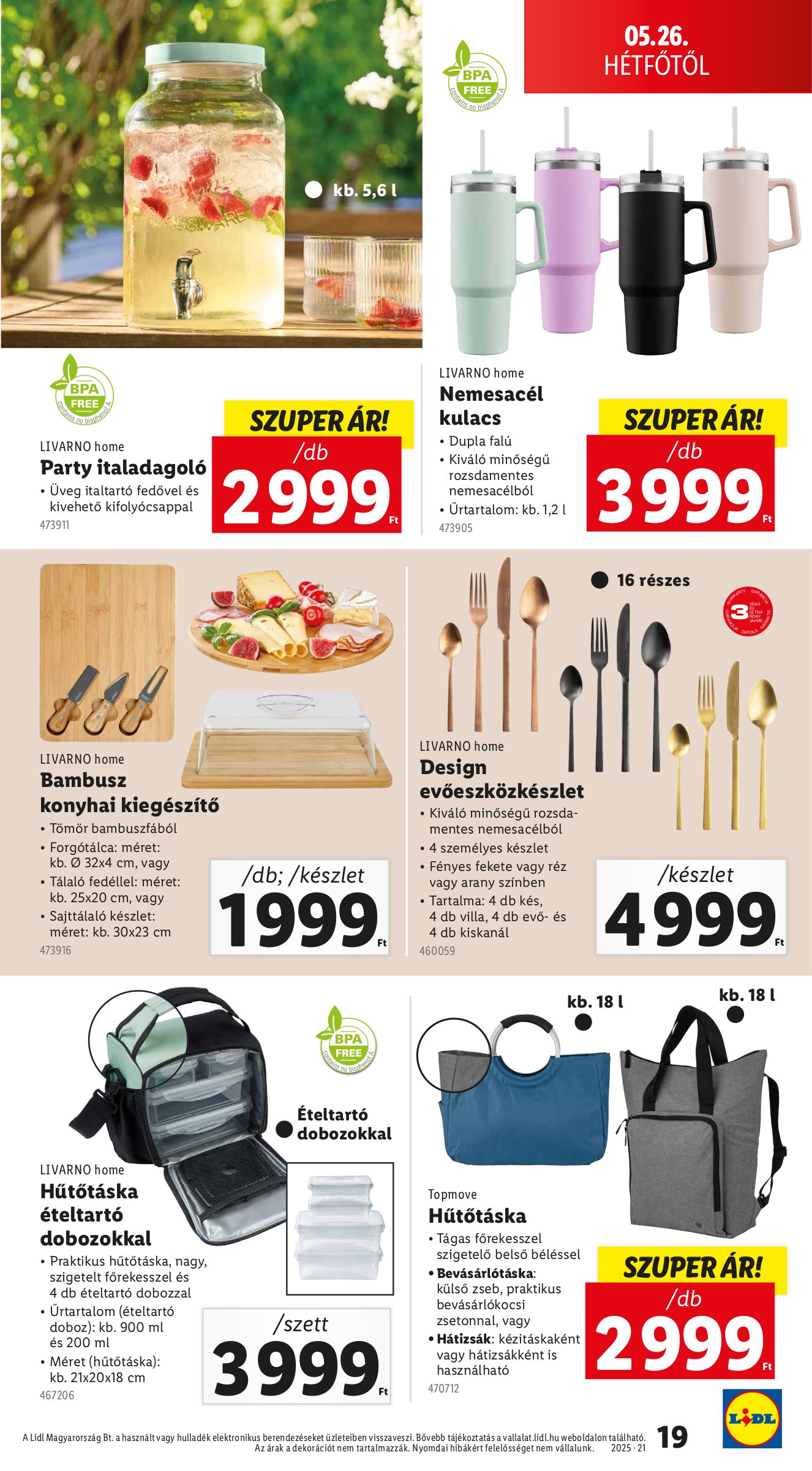 lidl - Lidl - Nonfood akciós újság, érvényes 05.22. - 05.28. - page: 19