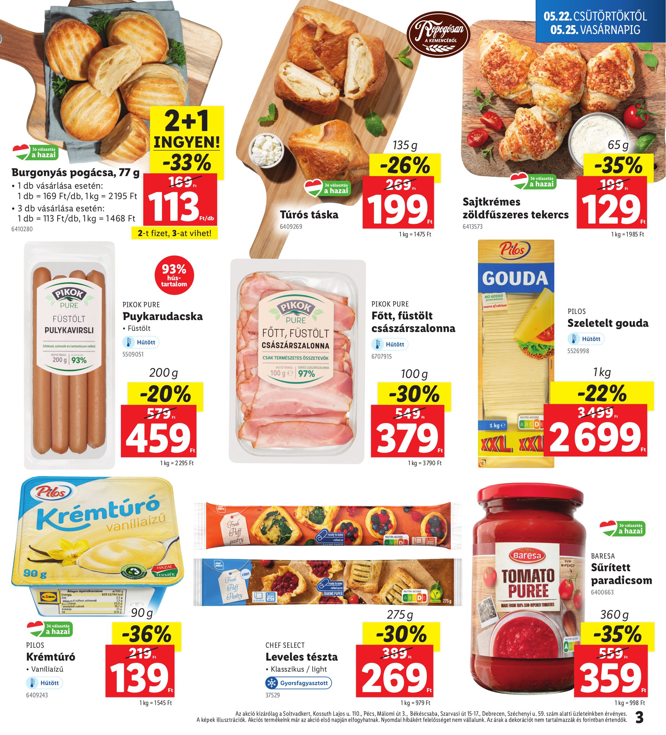 lidl - Lidl - Soltvadkert, Pécs, Békéscsaba, Debrecen akciós újság, érvényes 05.22. - 05.25. - page: 3