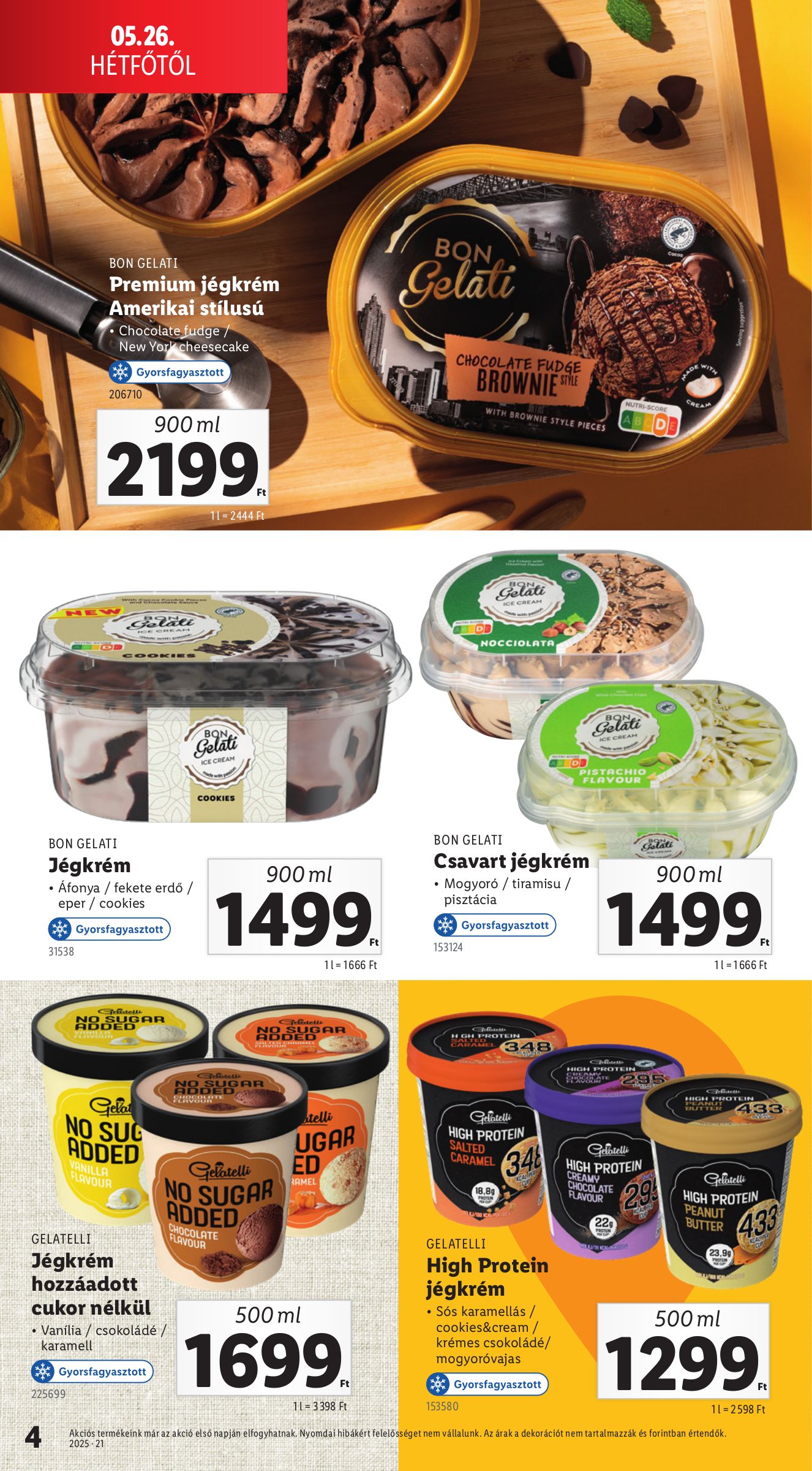 lidl - Lidl - Jégkrém katalógus akciós újság, érvényes 05.26. - 06.04. - page: 4