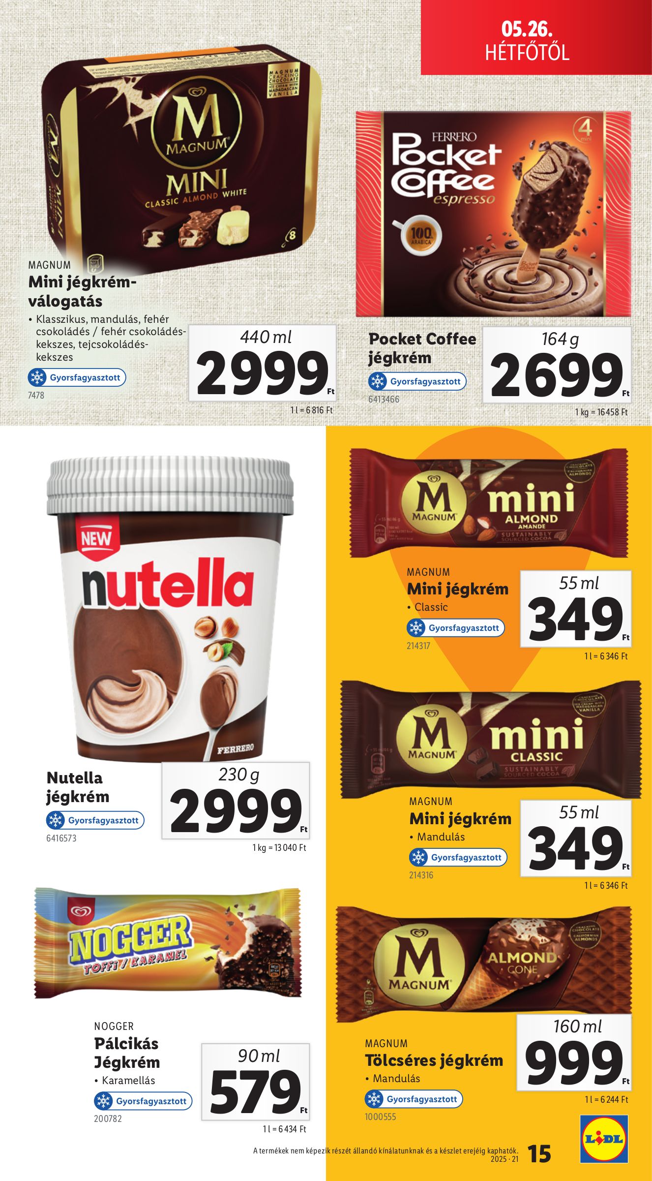 lidl - Lidl - Jégkrém katalógus akciós újság, érvényes 05.26. - 06.04. - page: 15