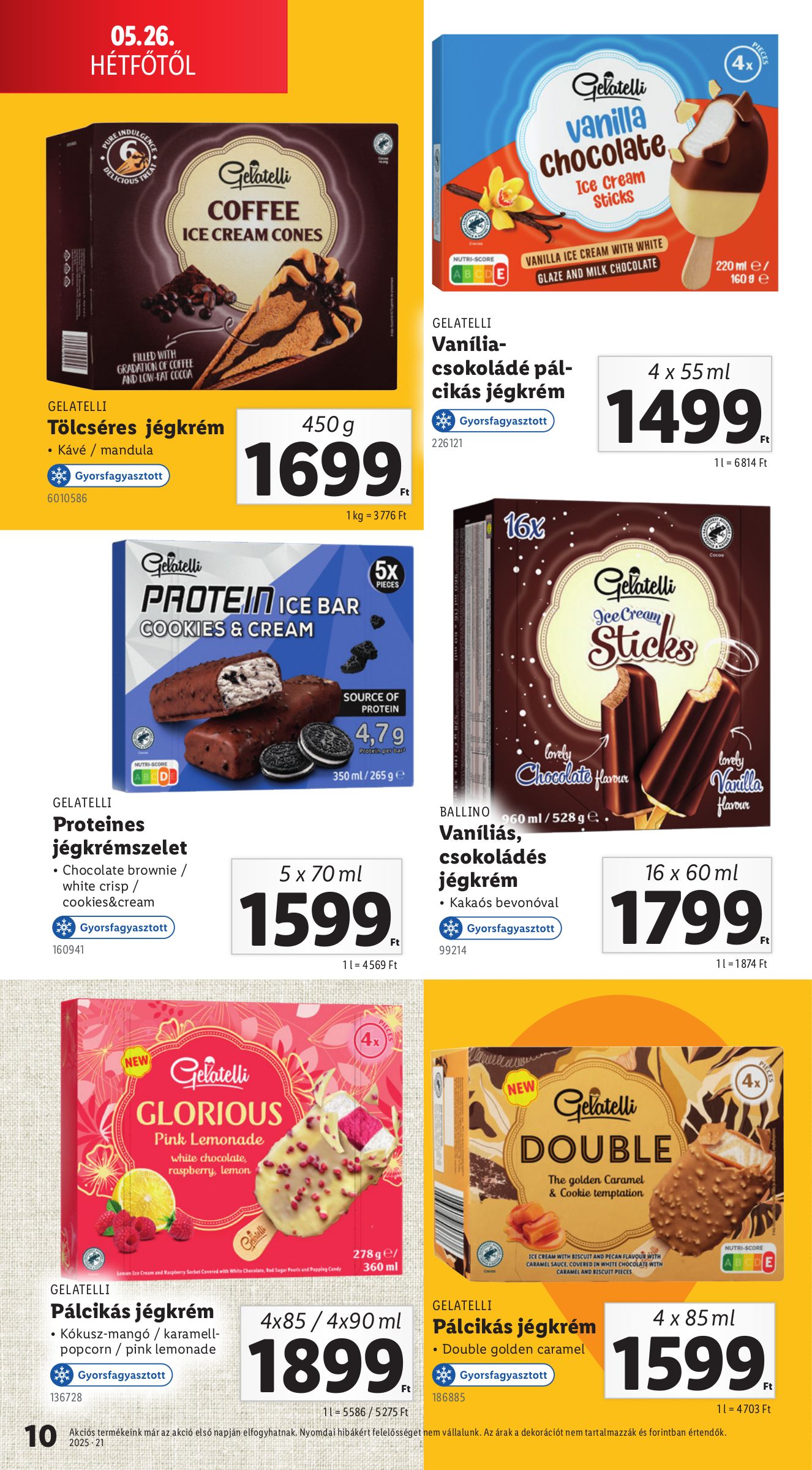 lidl - Lidl - Jégkrém katalógus akciós újság, érvényes 05.26. - 06.04. - page: 10
