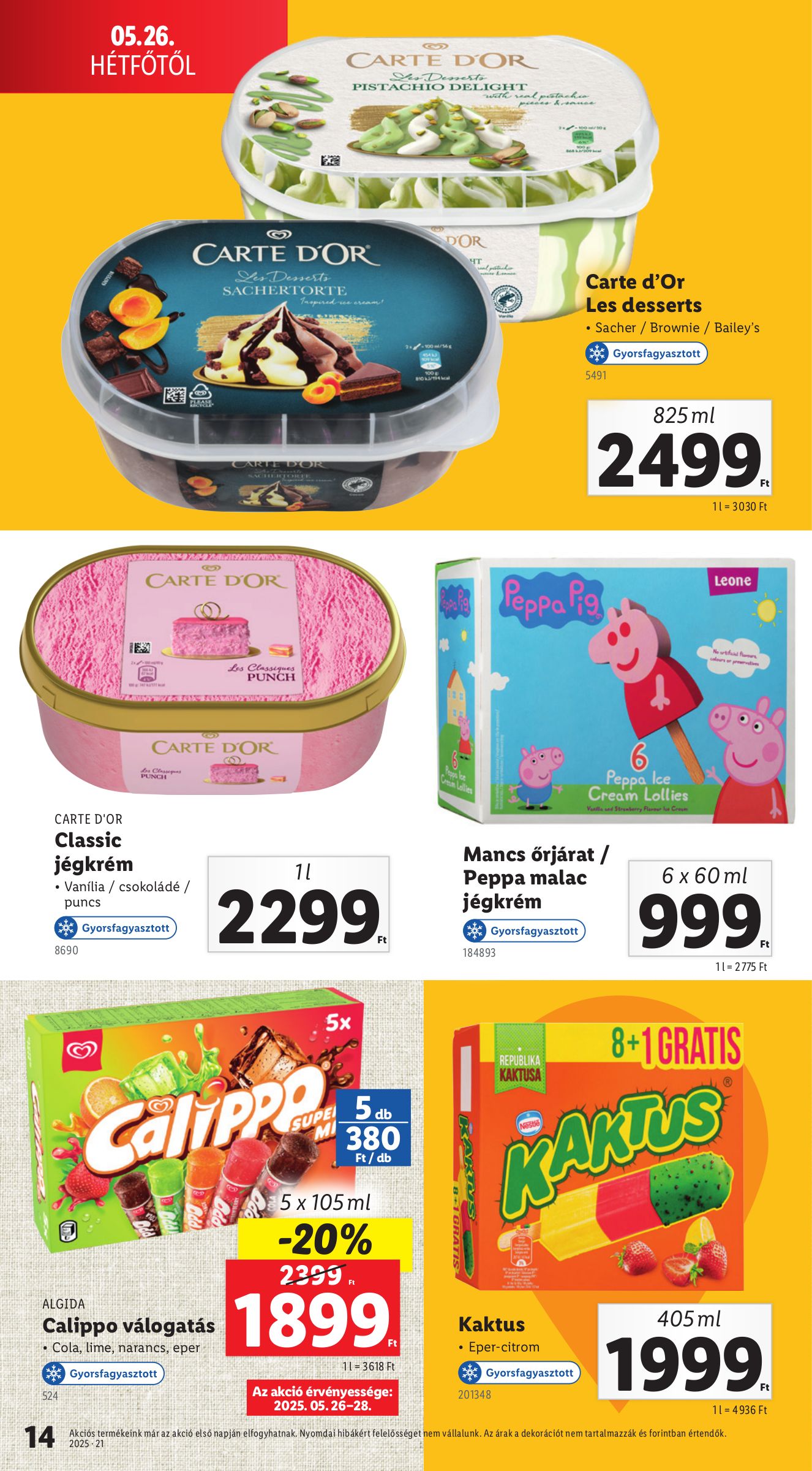 lidl - Lidl - Jégkrém katalógus akciós újság, érvényes 05.26. - 06.04. - page: 14