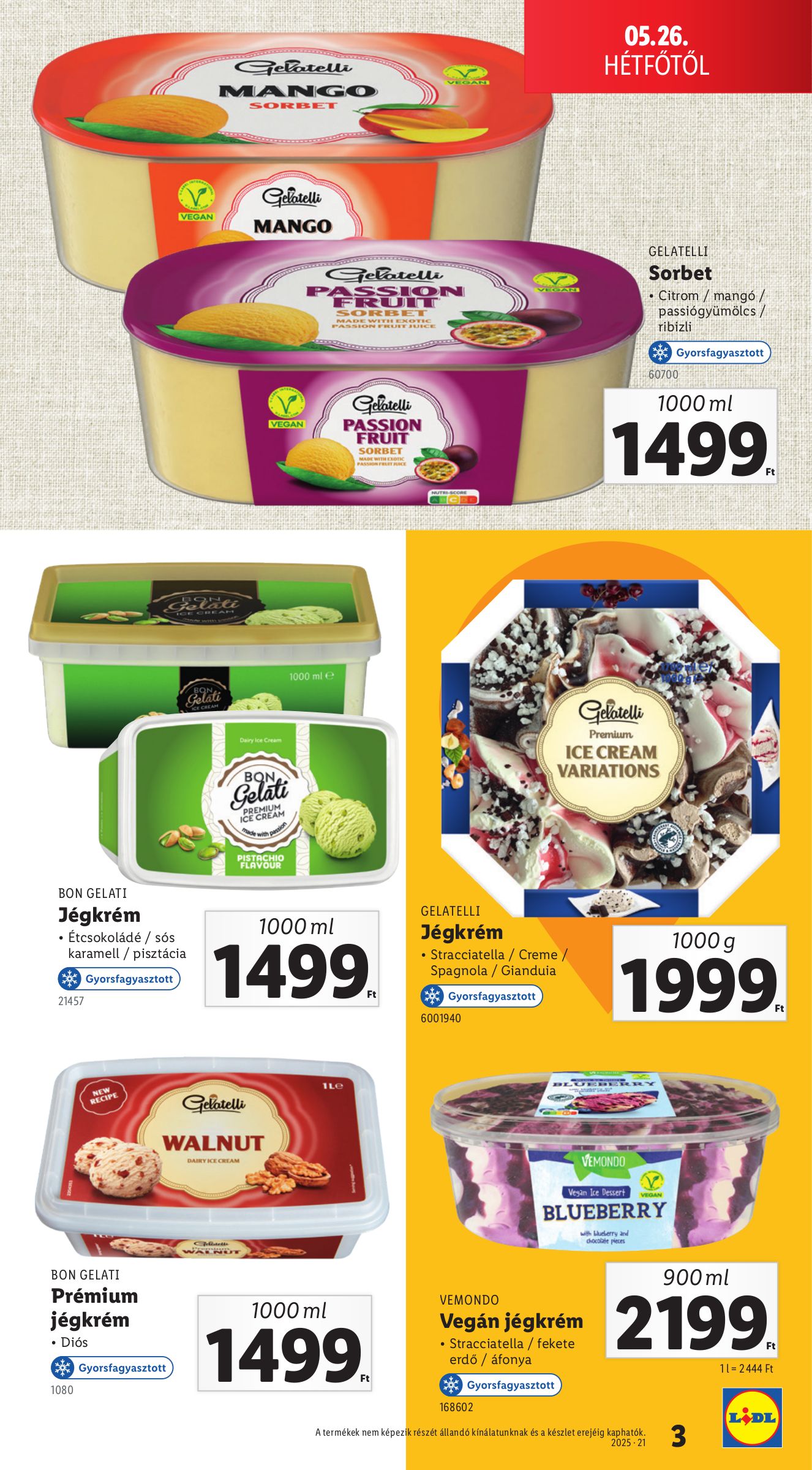 lidl - Lidl - Jégkrém katalógus akciós újság, érvényes 05.26. - 06.04. - page: 3