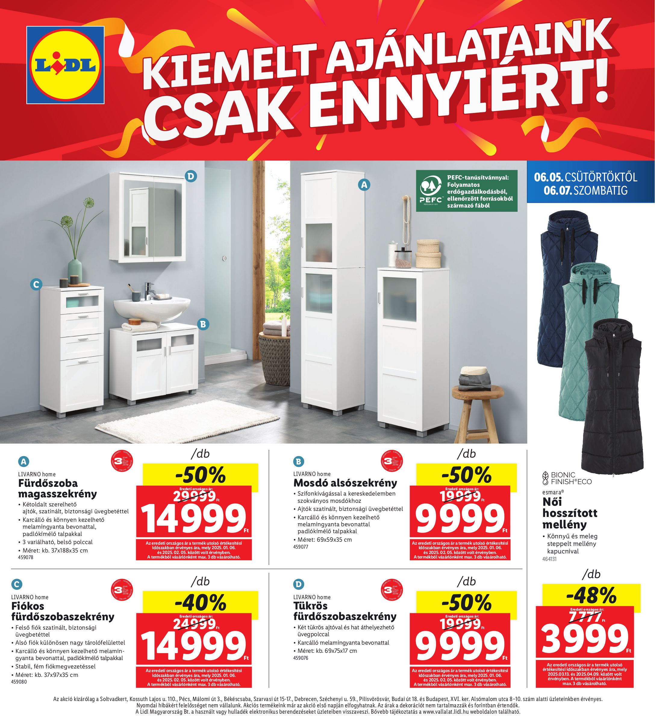 lidl - Lidl - Soltvadkert, Pécs, Békéscsaba, Debrecen, Pilisvörösvár, Budapest akciós újság, érvényes 06.05. - 06.07. - page: 4
