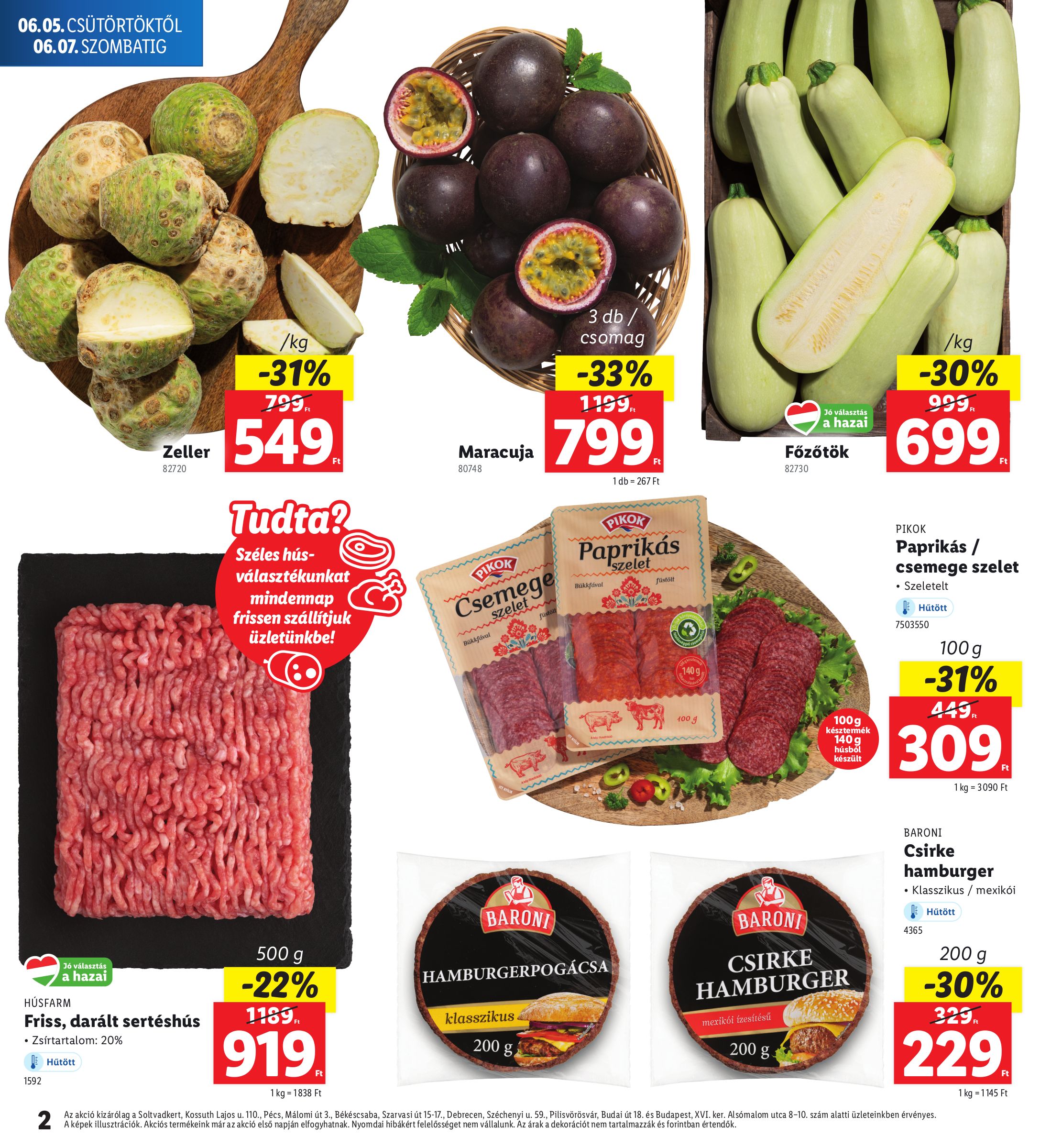 lidl - Lidl - Soltvadkert, Pécs, Békéscsaba, Debrecen, Pilisvörösvár, Budapest akciós újság, érvényes 06.05. - 06.07. - page: 2