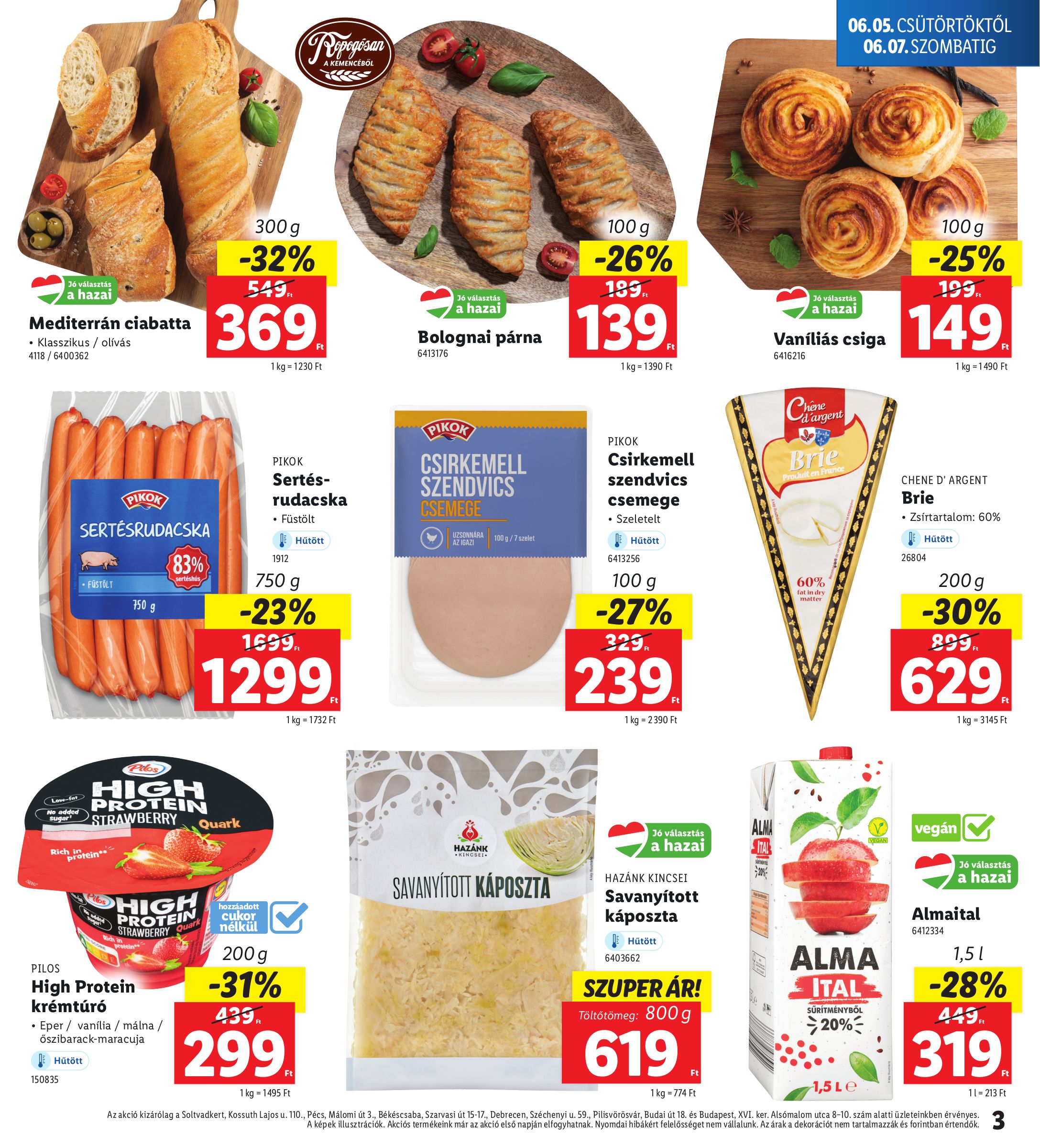 lidl - Lidl - Soltvadkert, Pécs, Békéscsaba, Debrecen, Pilisvörösvár, Budapest akciós újság, érvényes 06.05. - 06.07. - page: 3