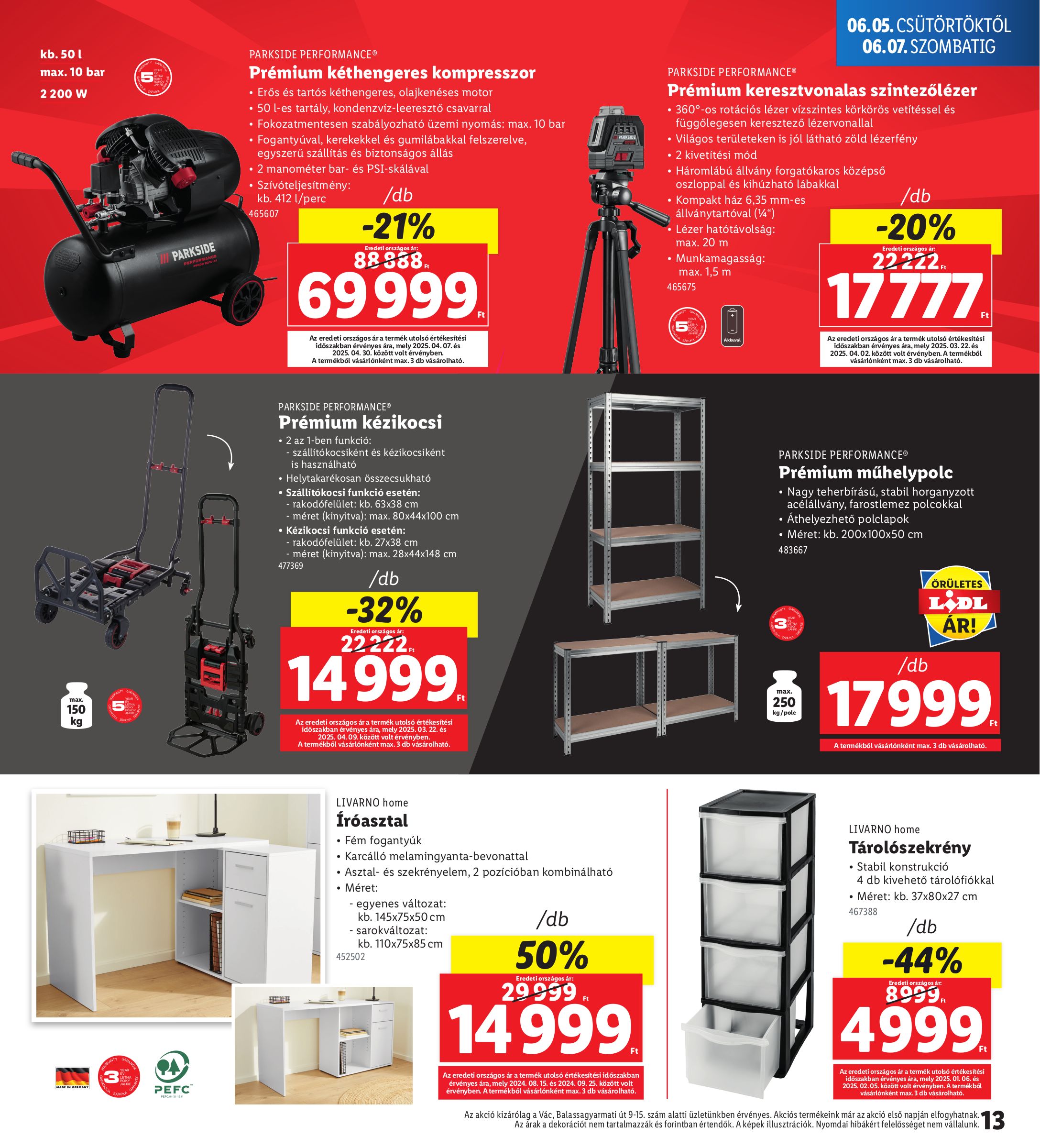 lidl - Lidl - Vác akciós újság, érvényes 06.05. - 06.07. - page: 13