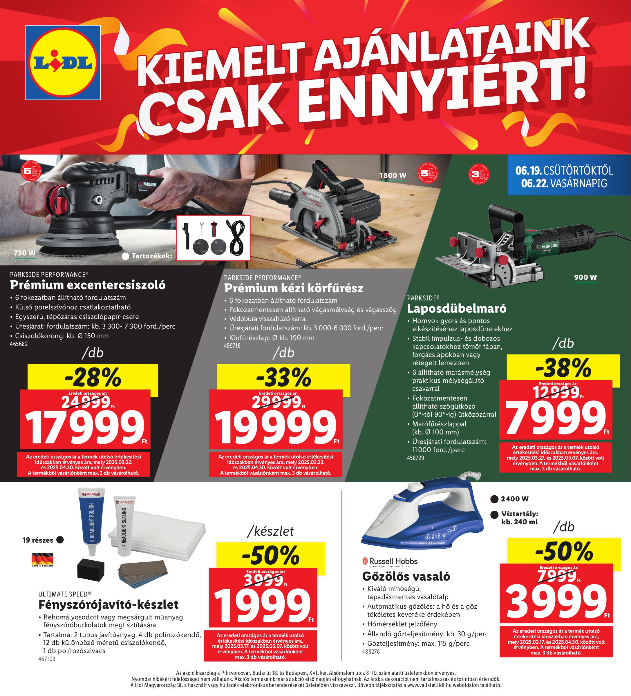 lidl - Lidl - Pilisvörösvár, Budapest akciós újság, érvényes 06.19. - 06.22. - page: 4