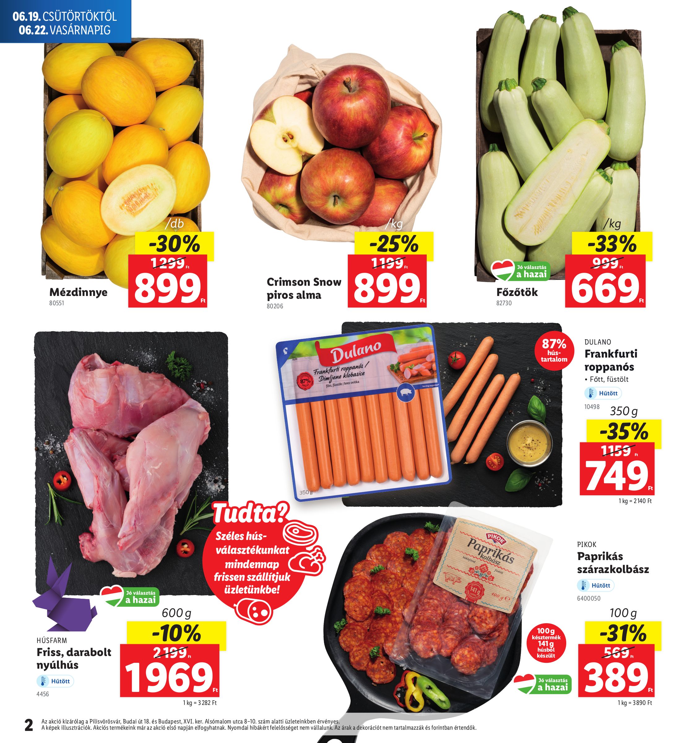 lidl - Lidl - Pilisvörösvár, Budapest akciós újság, érvényes 06.19. - 06.22. - page: 2