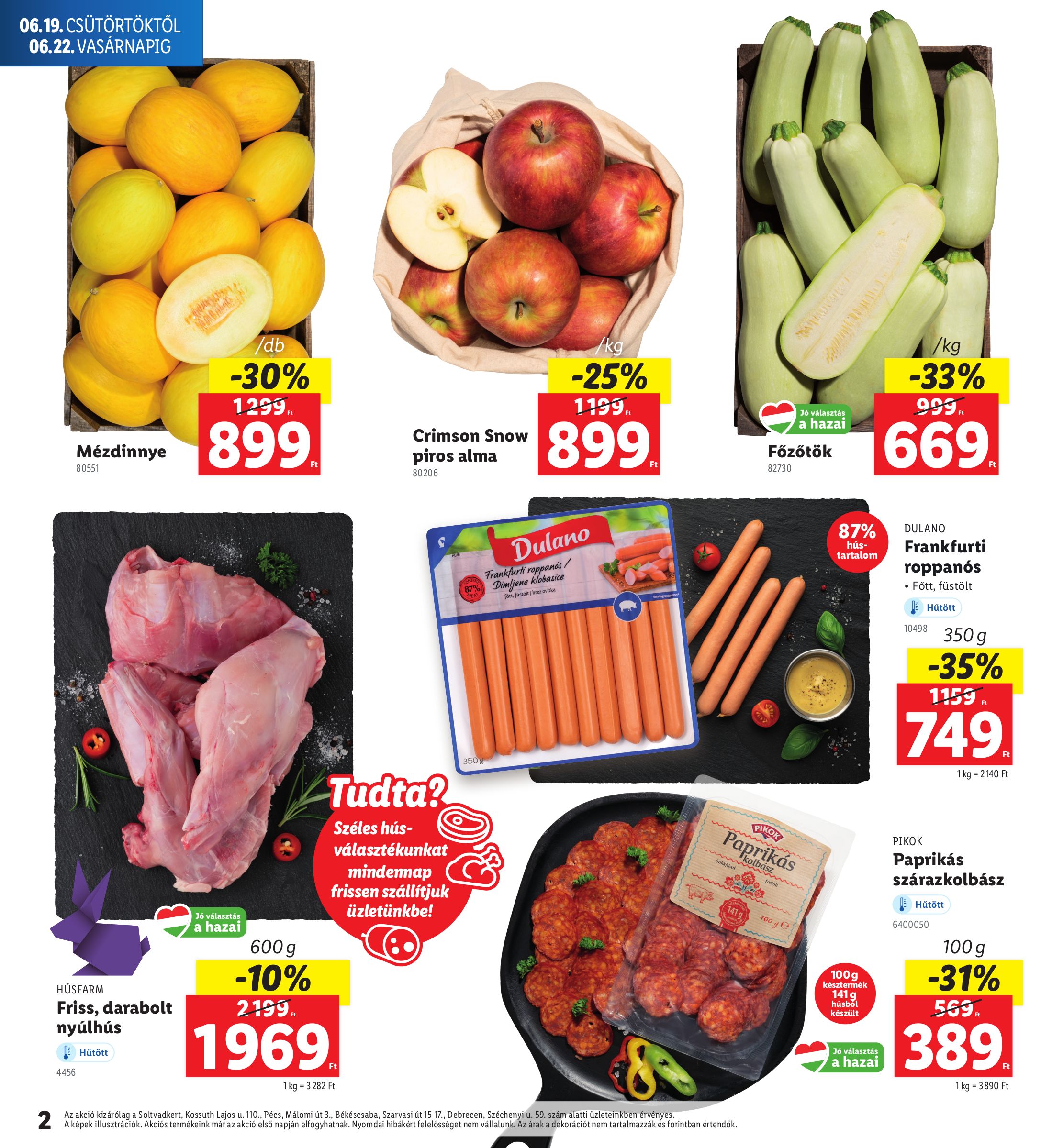 lidl - Lidl - Soltvadkert, Pécs, Békéscsaba, Debrecen akciós újság, érvényes 06.19. - 06.22. - page: 2