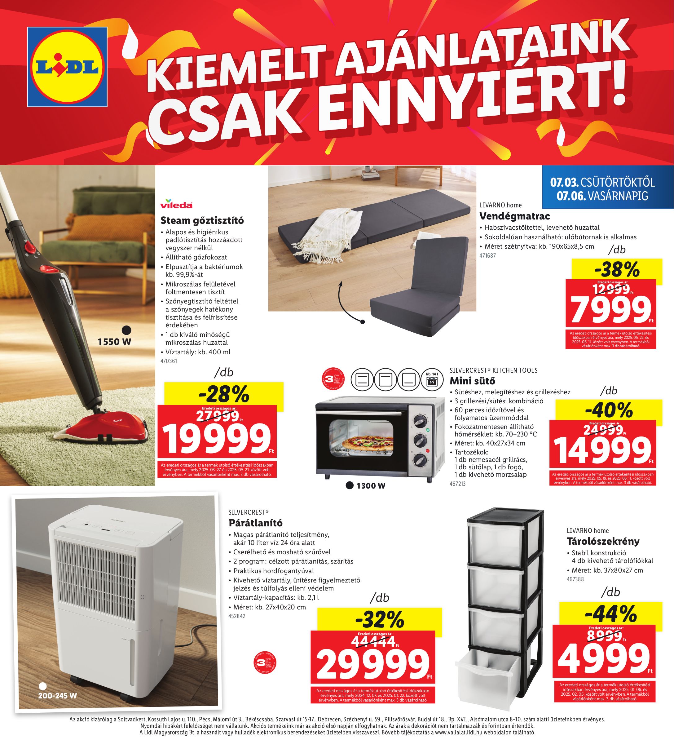 lidl - Lidl - Soltvadkert, Pécs, Békéscsaba, Debrecen, Pilisvörösvár, Budapest akciós újság, érvényes 07.03. - 07.06. - page: 4