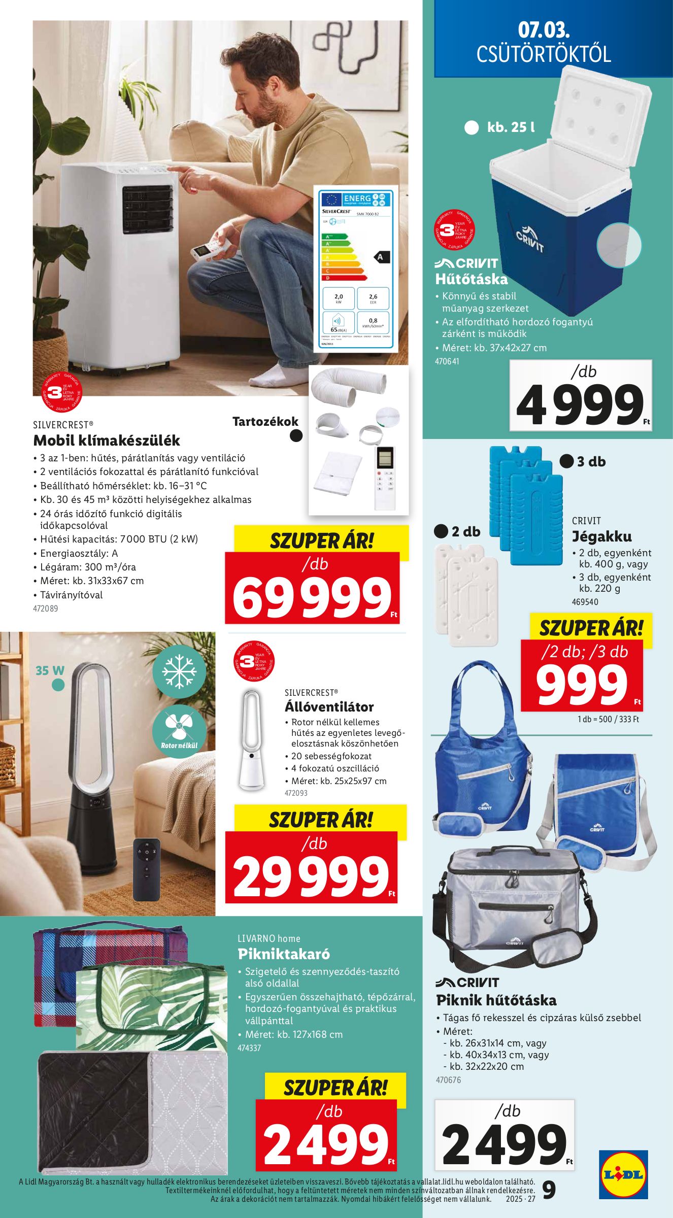 lidl - Lidl - Nonfood akciós újság, érvényes 07.03. - 07.09. - page: 9