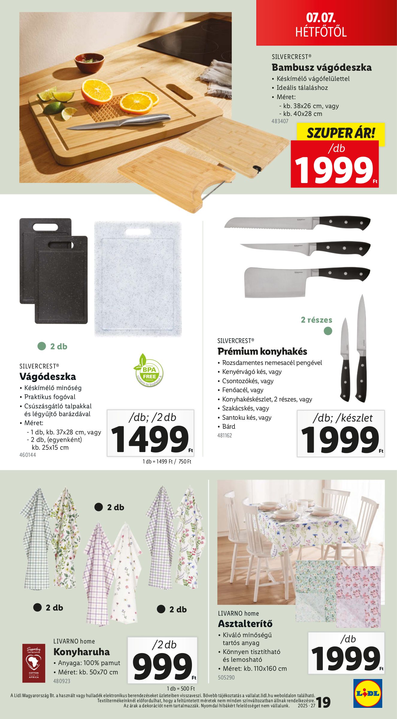 lidl - Lidl - Nonfood akciós újság, érvényes 07.03. - 07.09. - page: 19