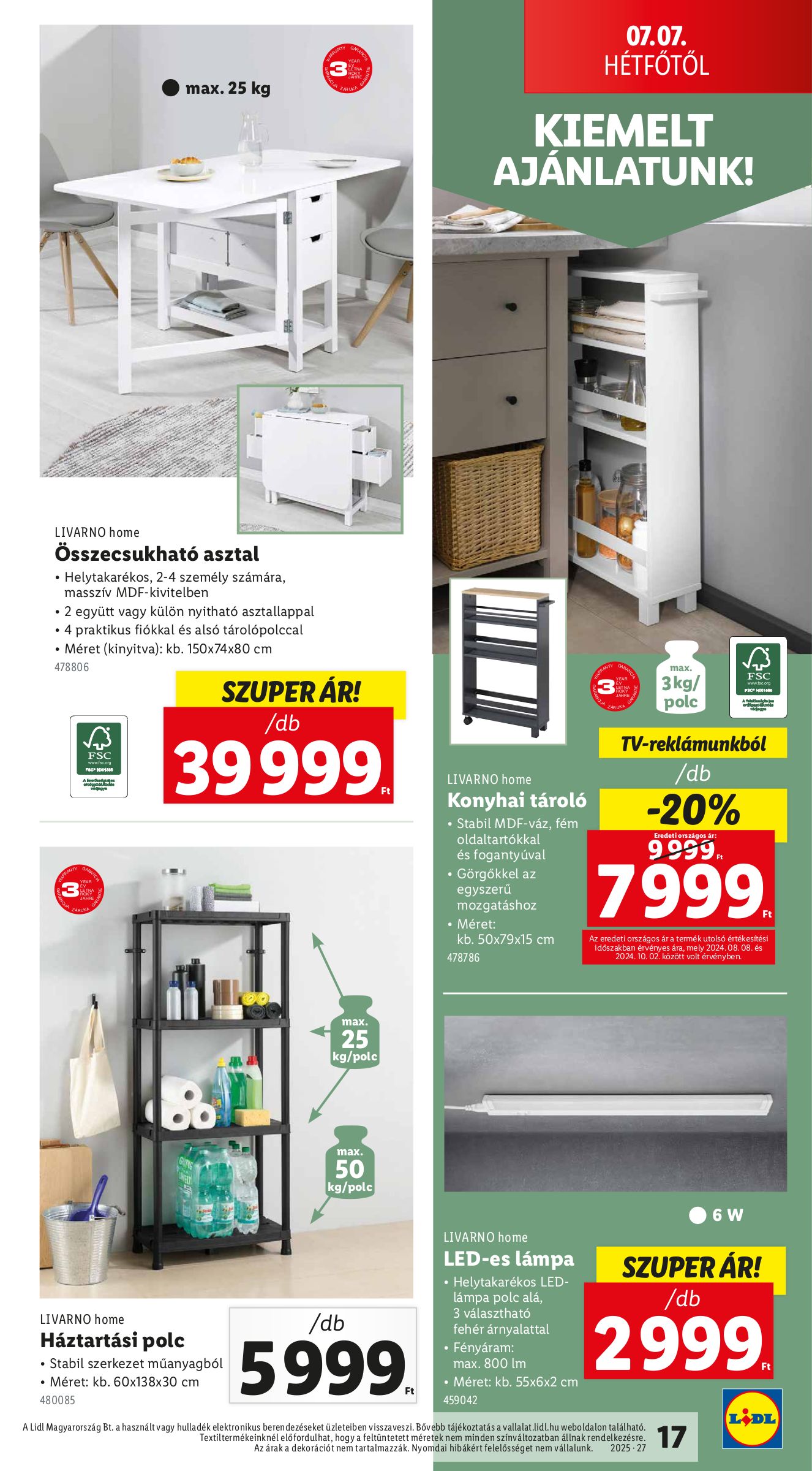 lidl - Lidl - Nonfood akciós újság, érvényes 07.03. - 07.09. - page: 17