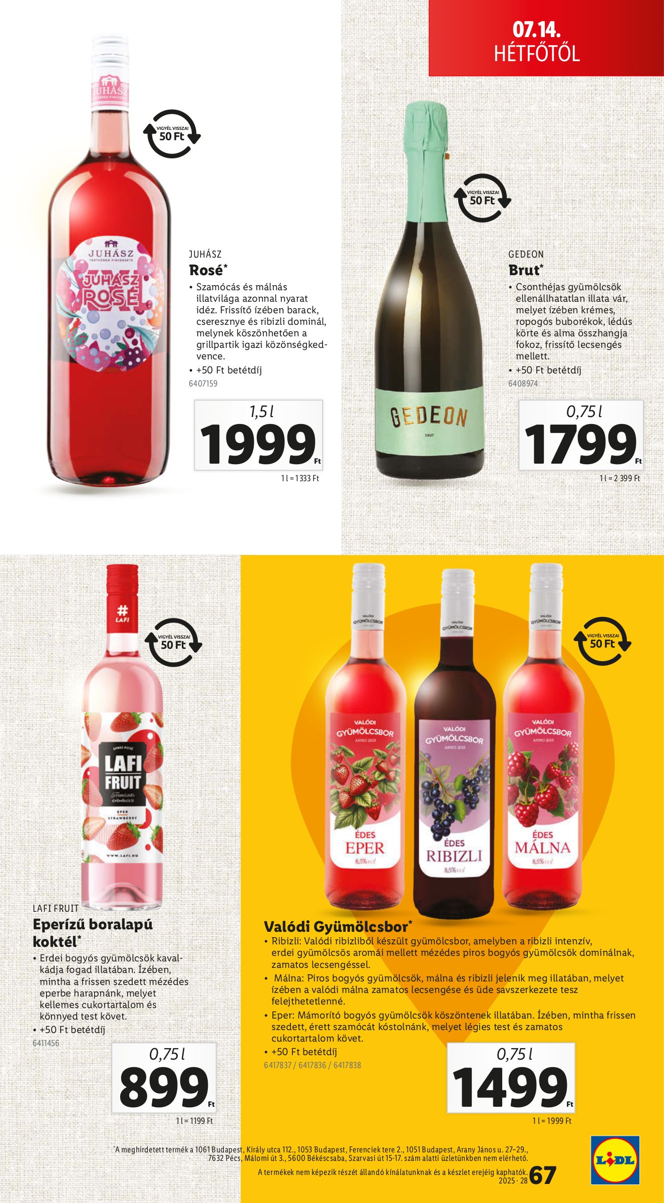 lidl - Lidl akciós újság, érvényes 07.10. - 07.16. - page: 67 lidl - Lidl akciós újság, érvényes 07.10. - 07.16. - page: 67