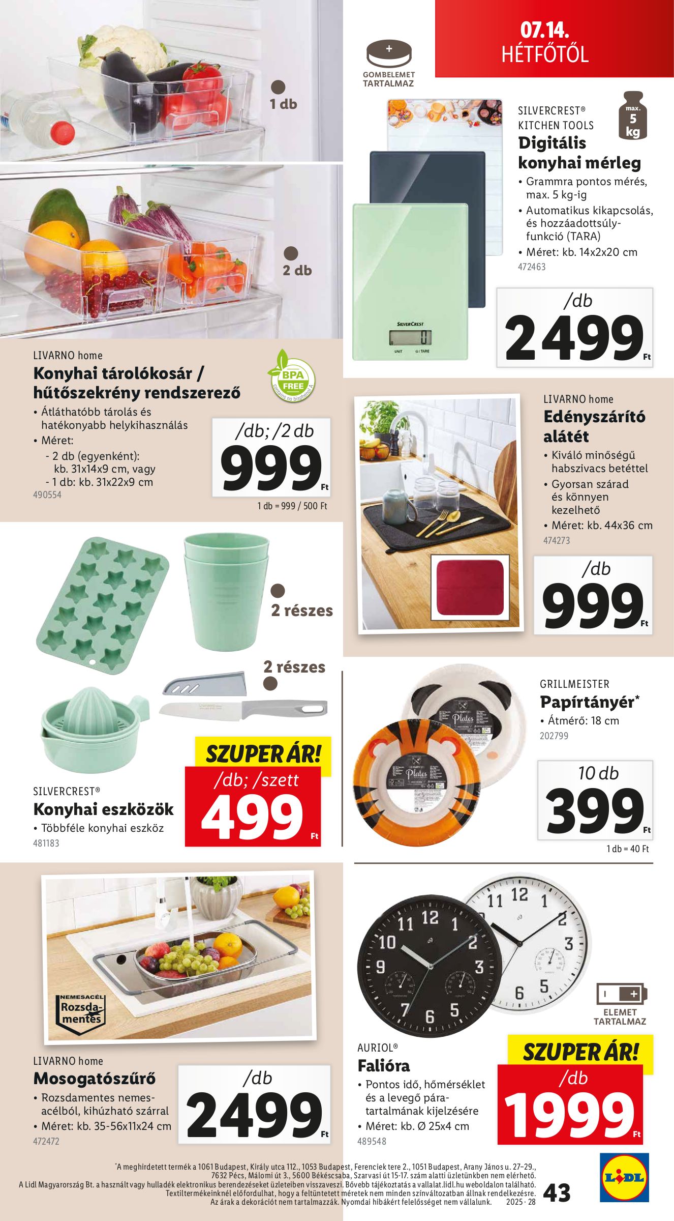 lidl - Lidl akciós újság, érvényes 07.10. - 07.16. - page: 43 lidl - Lidl akciós újság, érvényes 07.10. - 07.16. - page: 43