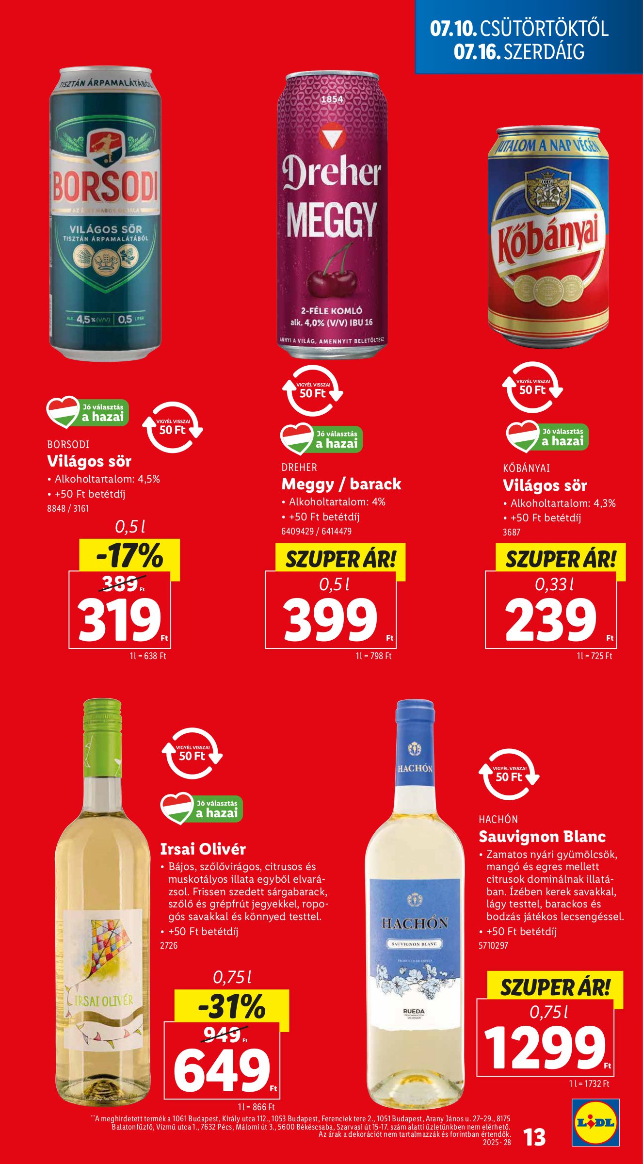 lidl - Lidl akciós újság, érvényes 07.10. - 07.16. - page: 13 lidl - Lidl akciós újság, érvényes 07.10. - 07.16. - page: 13