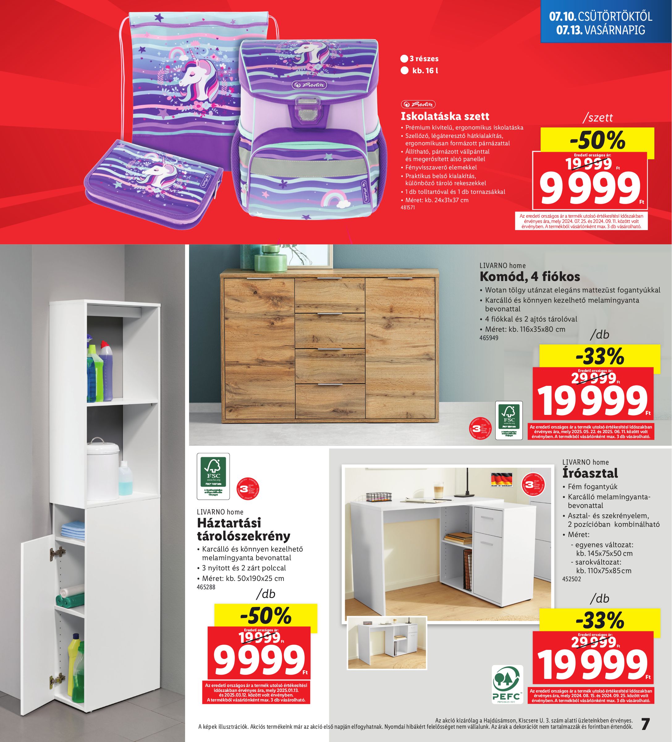 lidl - Lidl - Hajdúsámson akciós újság, érvényes 07.10. - 07.13. - page: 7