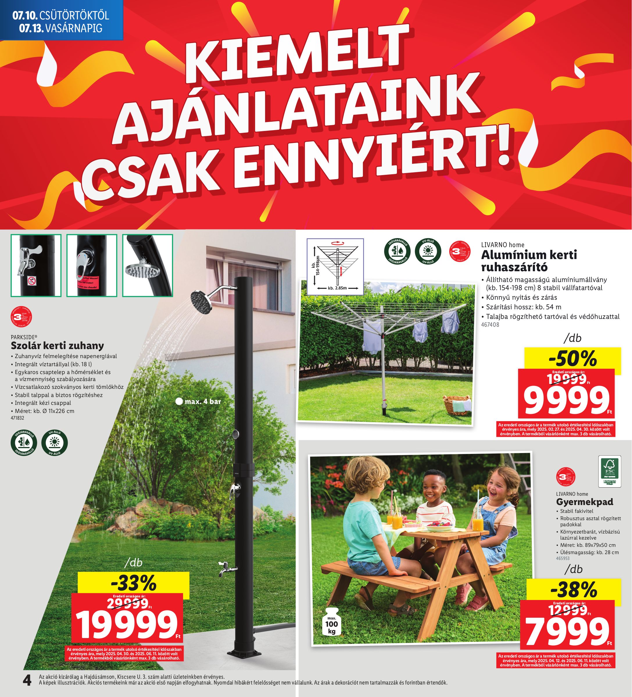 lidl - Lidl - Hajdúsámson akciós újság, érvényes 07.10. - 07.13. - page: 4