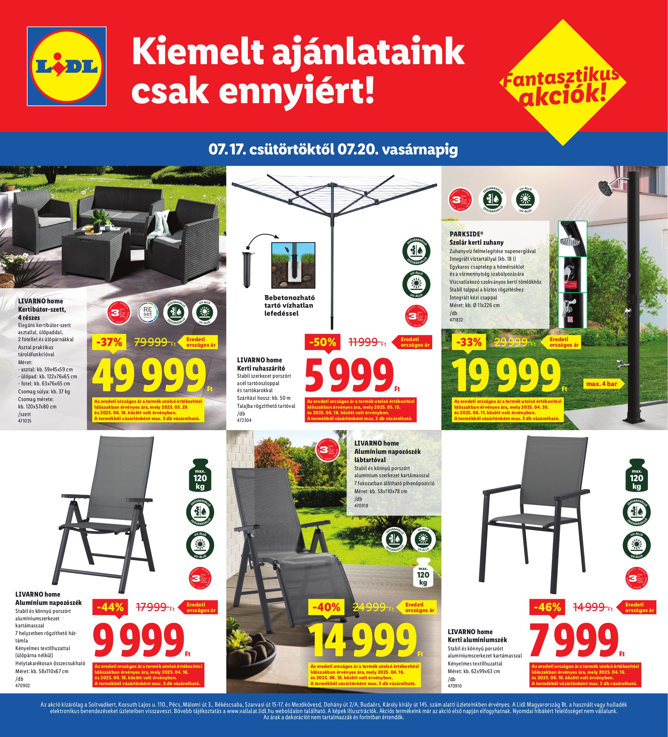 lidl - Lidl - Soltvadkert, Pécs, Békéscsaba, Mezökövesd, Budaörs akciós újság, érvényes 07.17. - 07.20. - page: 4