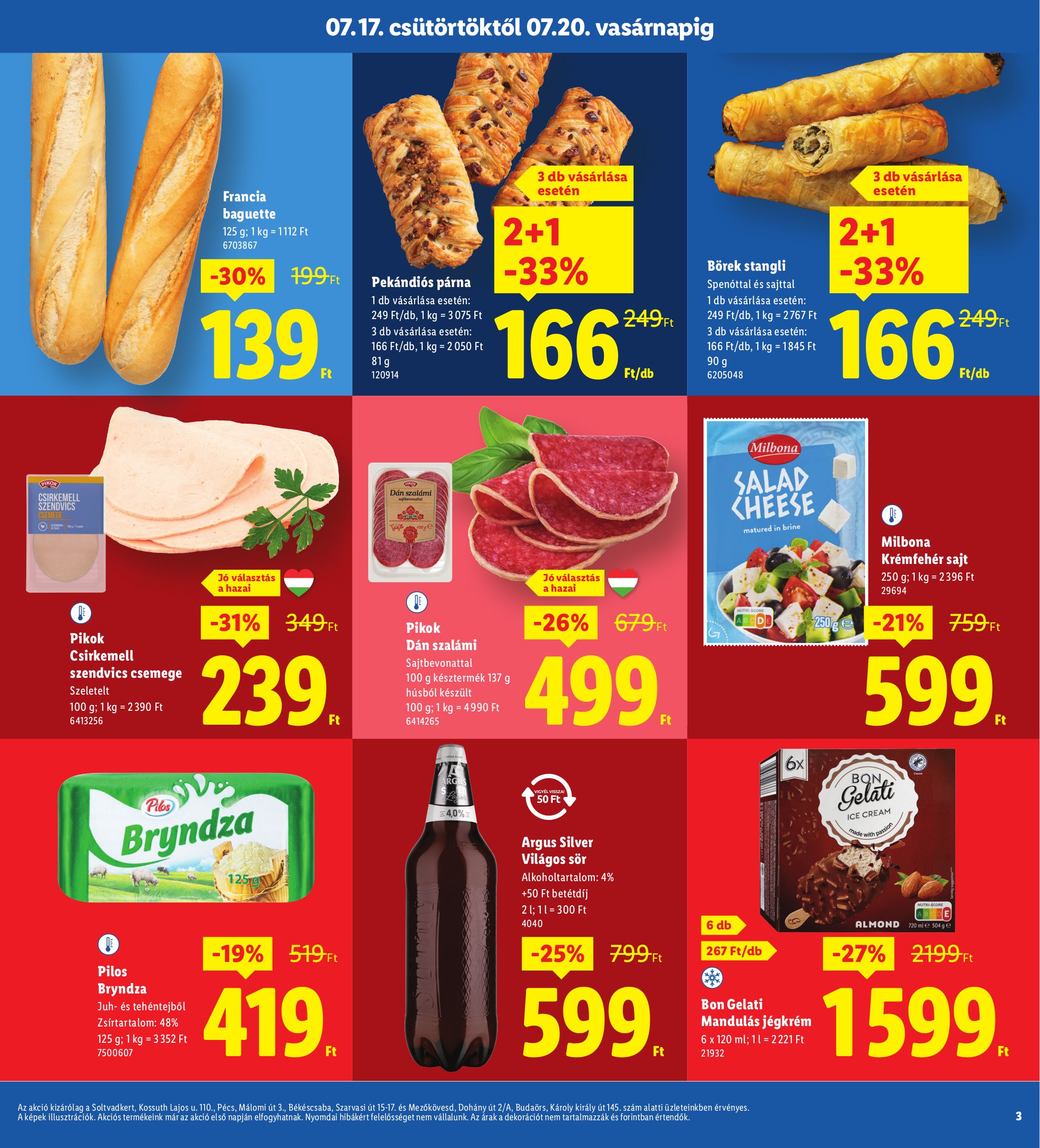 lidl - Lidl - Soltvadkert, Pécs, Békéscsaba, Mezökövesd, Budaörs akciós újság, érvényes 07.17. - 07.20. - page: 3