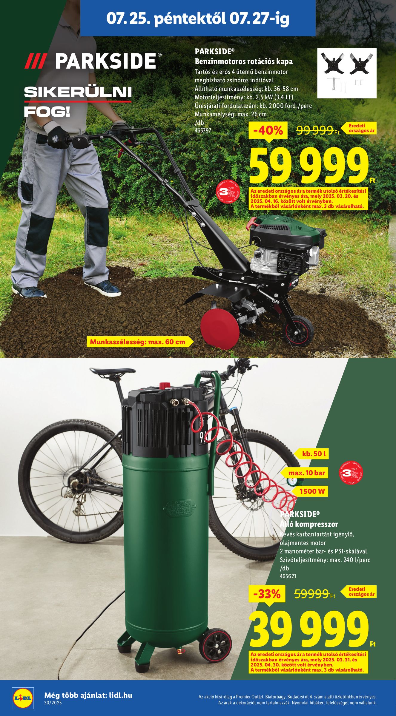 lidl - Lidl - Parkside outlet akciók akciós újság, érvényes 07.25. - 07.27. - page: 2