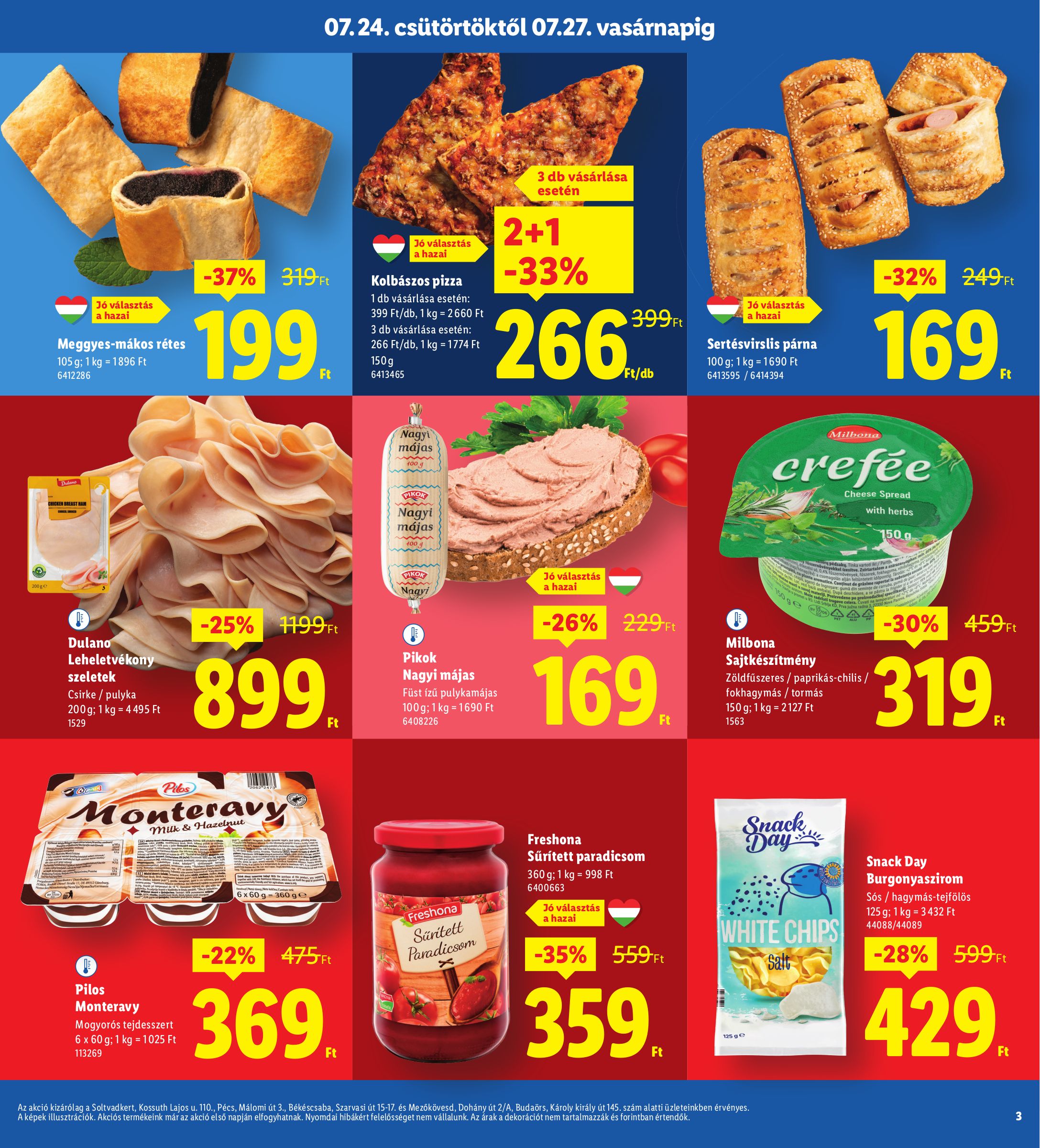 lidl - Lidl - Soltvadkert, Pécs, Békéscsaba, Mezökövesd, Budaörs akciós újság, érvényes 07.24. - 07.27. - page: 3