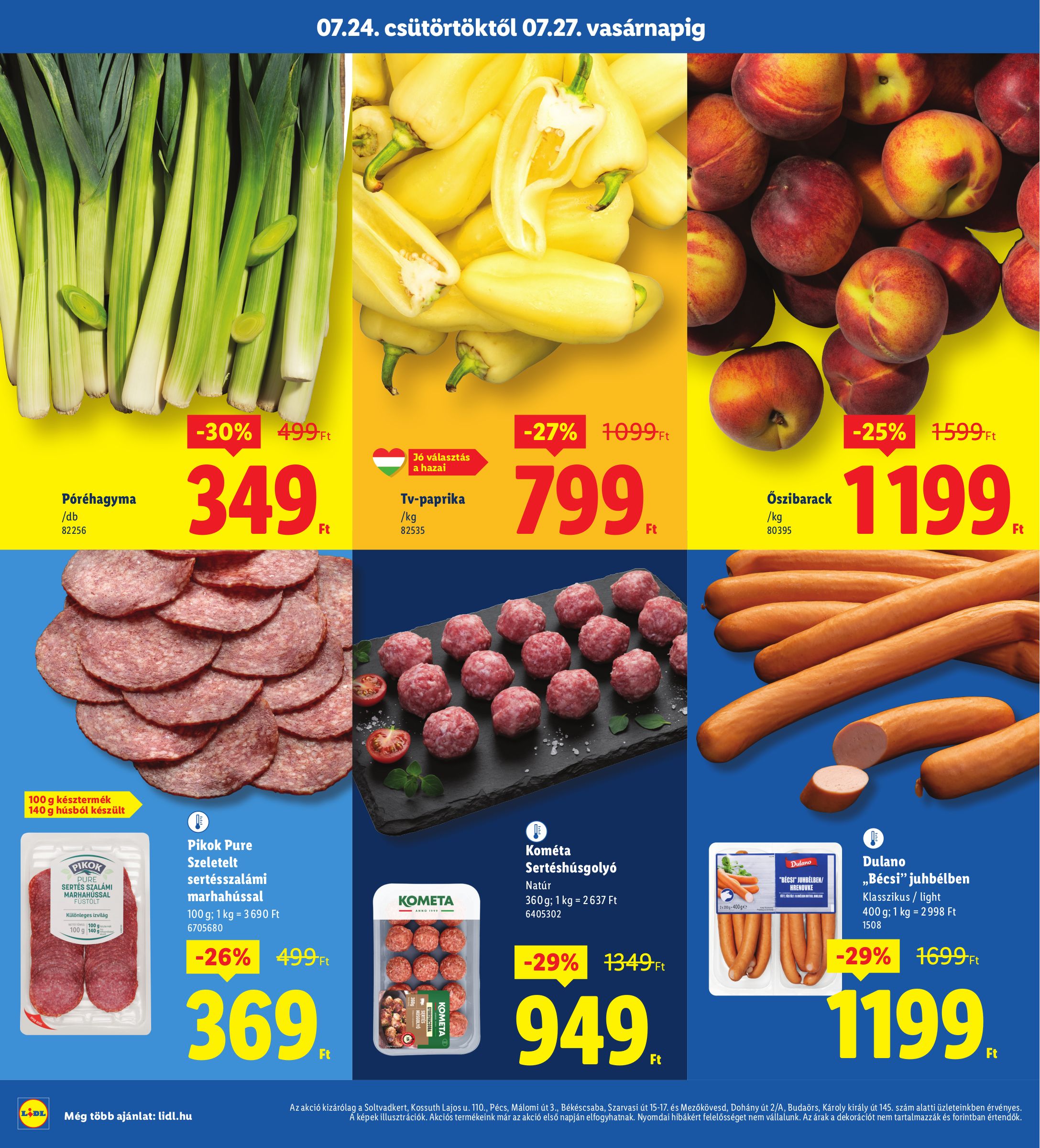 lidl - Lidl - Soltvadkert, Pécs, Békéscsaba, Mezökövesd, Budaörs akciós újság, érvényes 07.24. - 07.27. - page: 2
