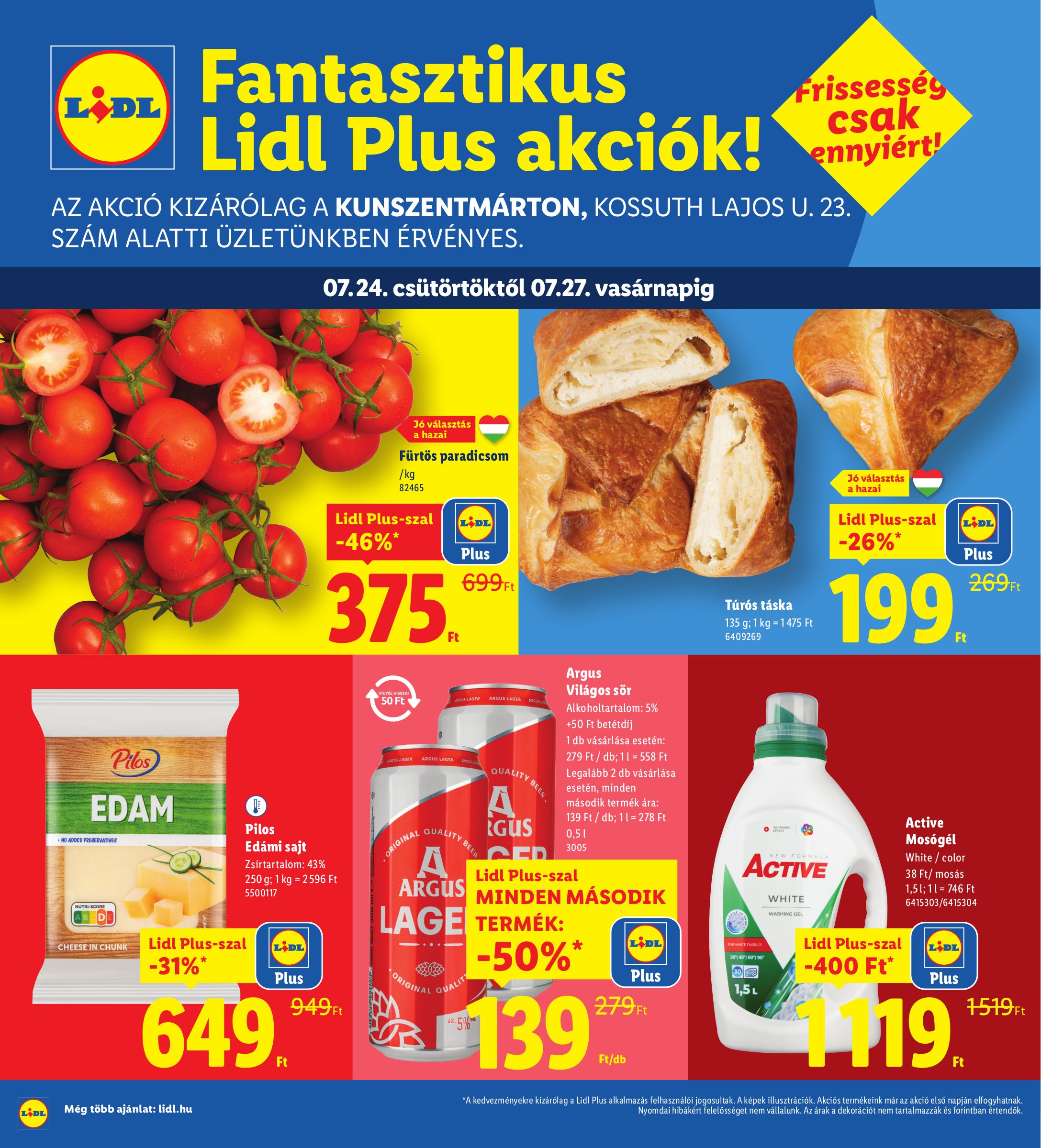 lidl - Lidl - Kunszentmárton akciós újság, érvényes 07.24. - 07.27.