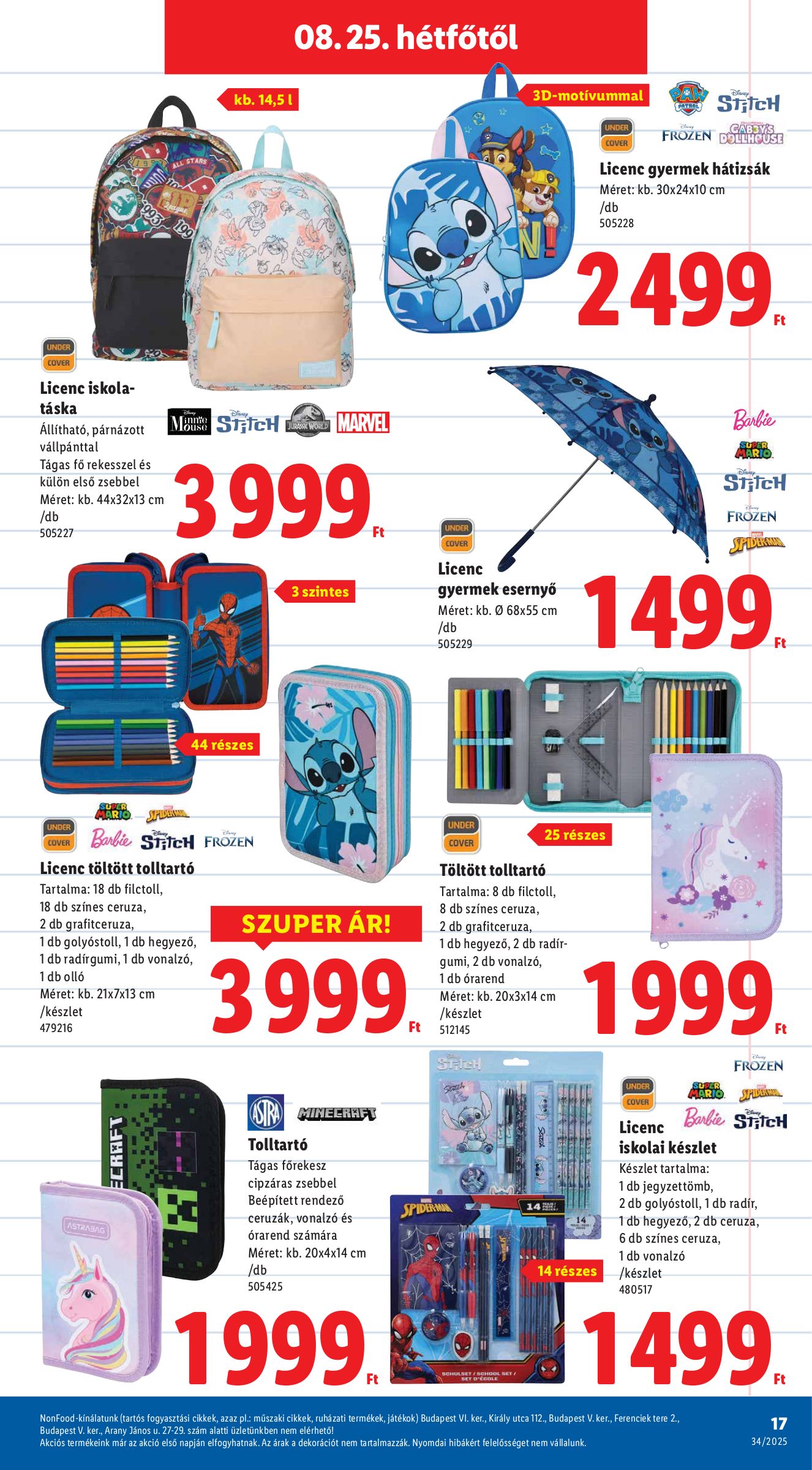 lidl - Lidl - Nonfood akciós újság, érvényes 08.21. - 08.27. - page: 17