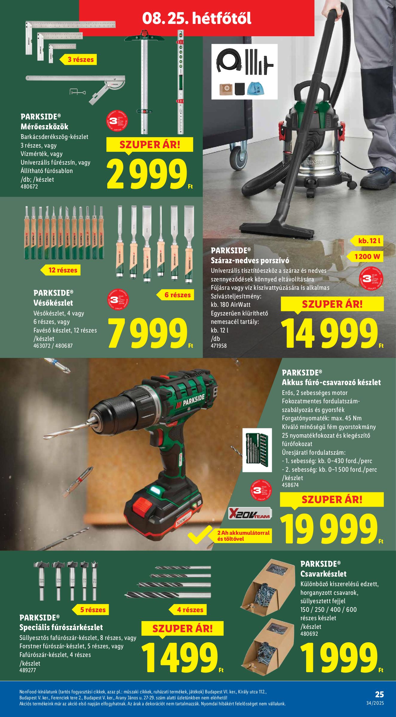 lidl - Lidl - Nonfood akciós újság, érvényes 08.21. - 08.27. - page: 25