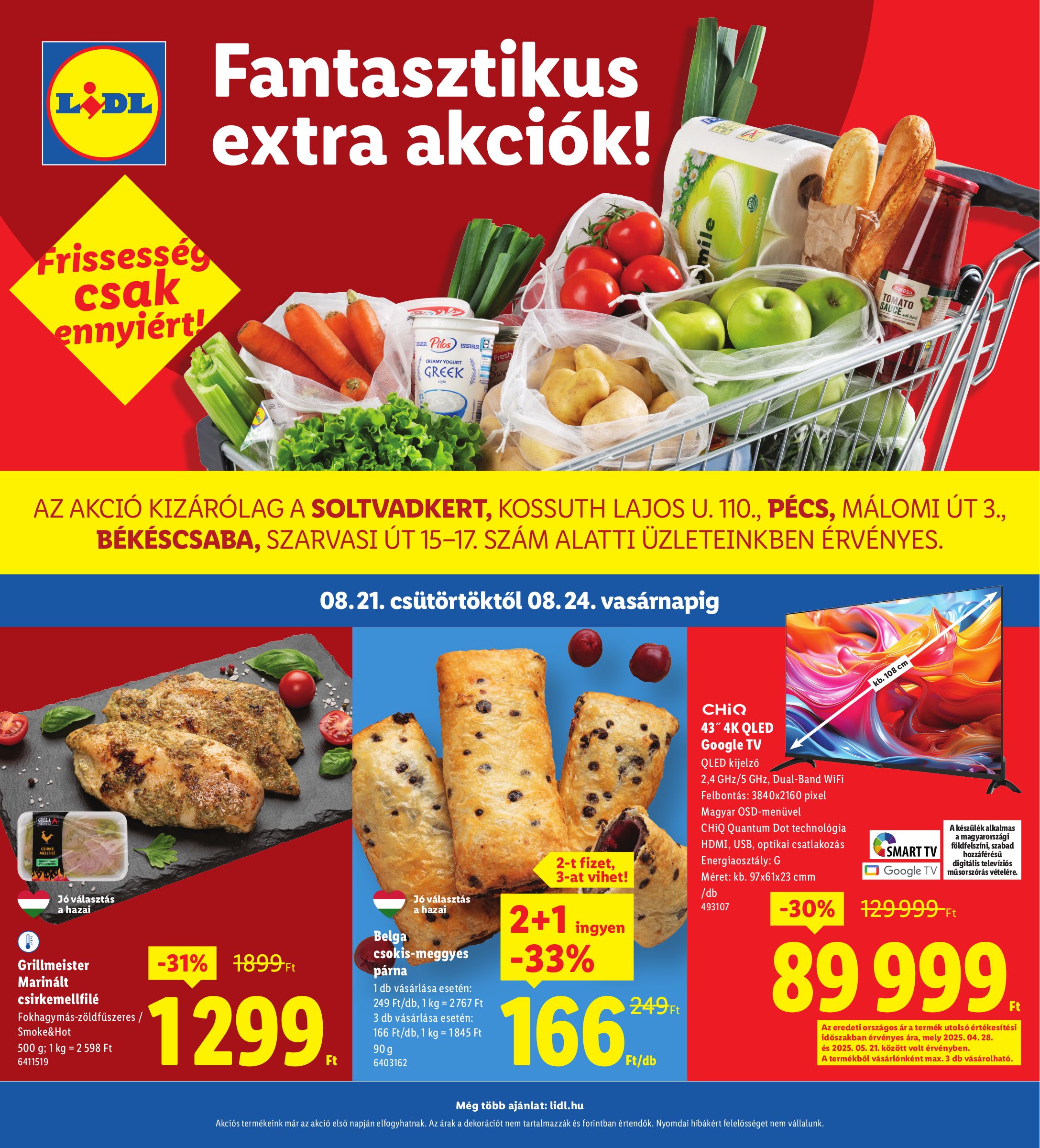 lidl - Lidl - Soltvadkert, Pécs, Békéscsaba akciós újság, érvényes 08.21. - 08.24.
