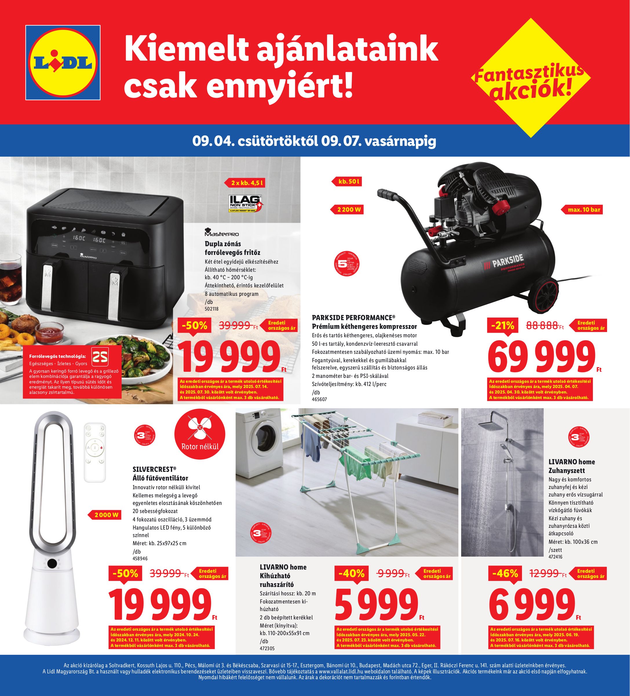 lidl - Lidl - Soltvadkert, Pécs, Békéscsaba, Esztergom, Budapest, Eger akciós újság, érvényes 09.04. - 09.07. - page: 4
