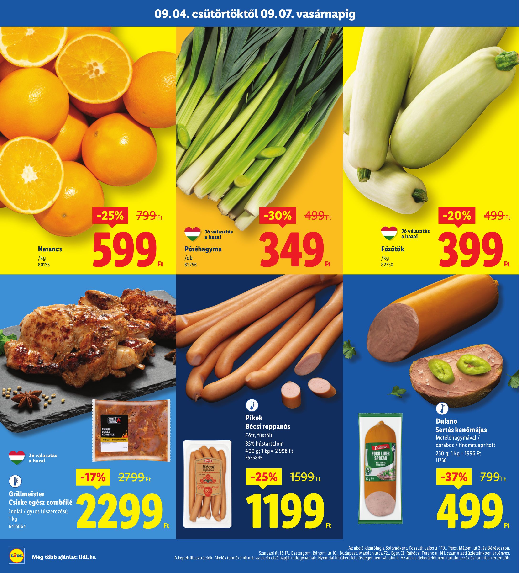 lidl - Lidl - Soltvadkert, Pécs, Békéscsaba, Esztergom, Budapest, Eger akciós újság, érvényes 09.04. - 09.07. - page: 2