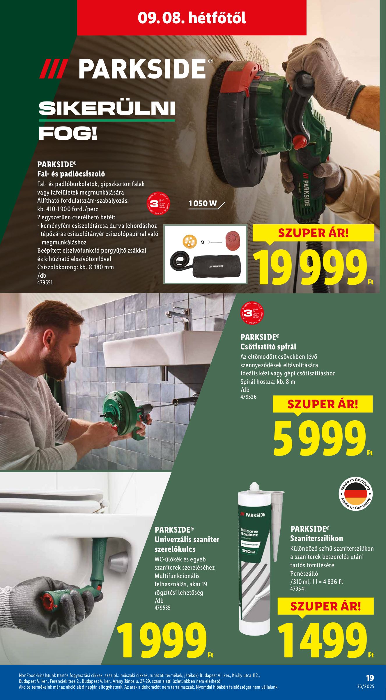 lidl - Lidl - Nonfood akciós újság, érvényes 09.04. - 09.10. - page: 19