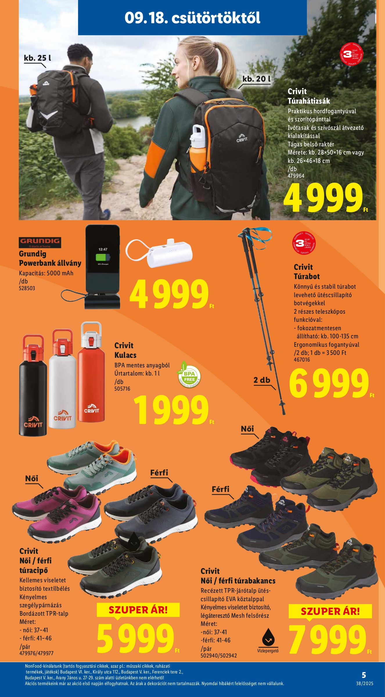 lidl - Lidl - Nonfood akciós újság, érvényes 09.18. - 09.24. - page: 5