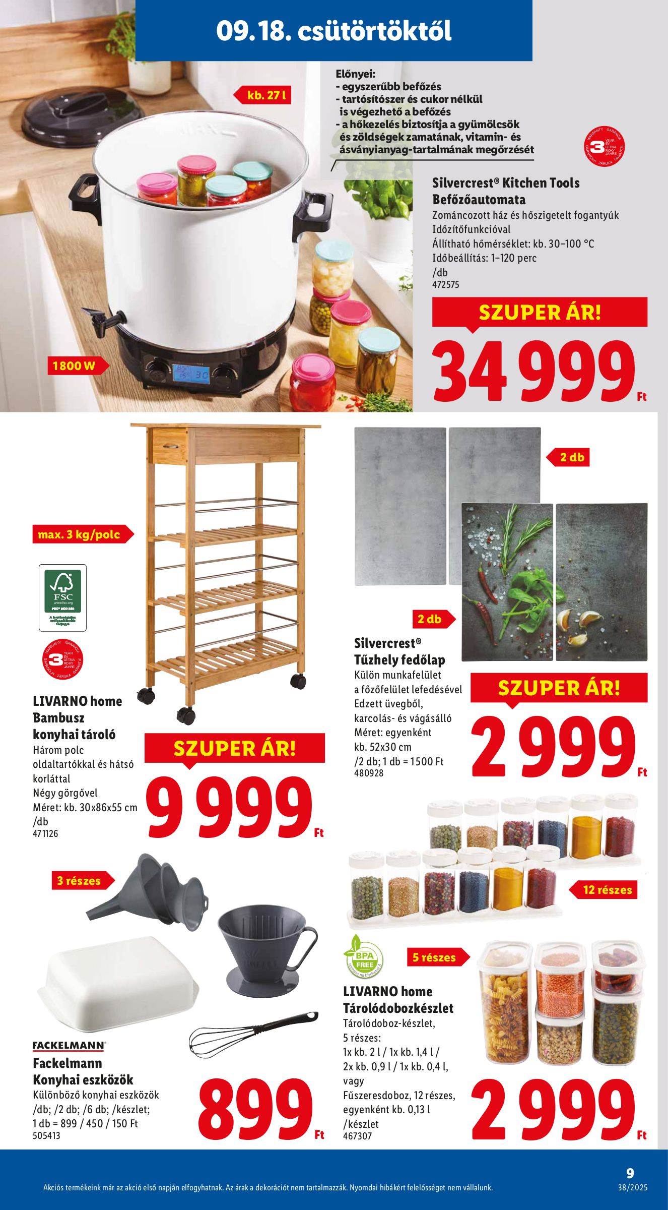 lidl - Lidl - Nonfood akciós újság, érvényes 09.18. - 09.24. - page: 9