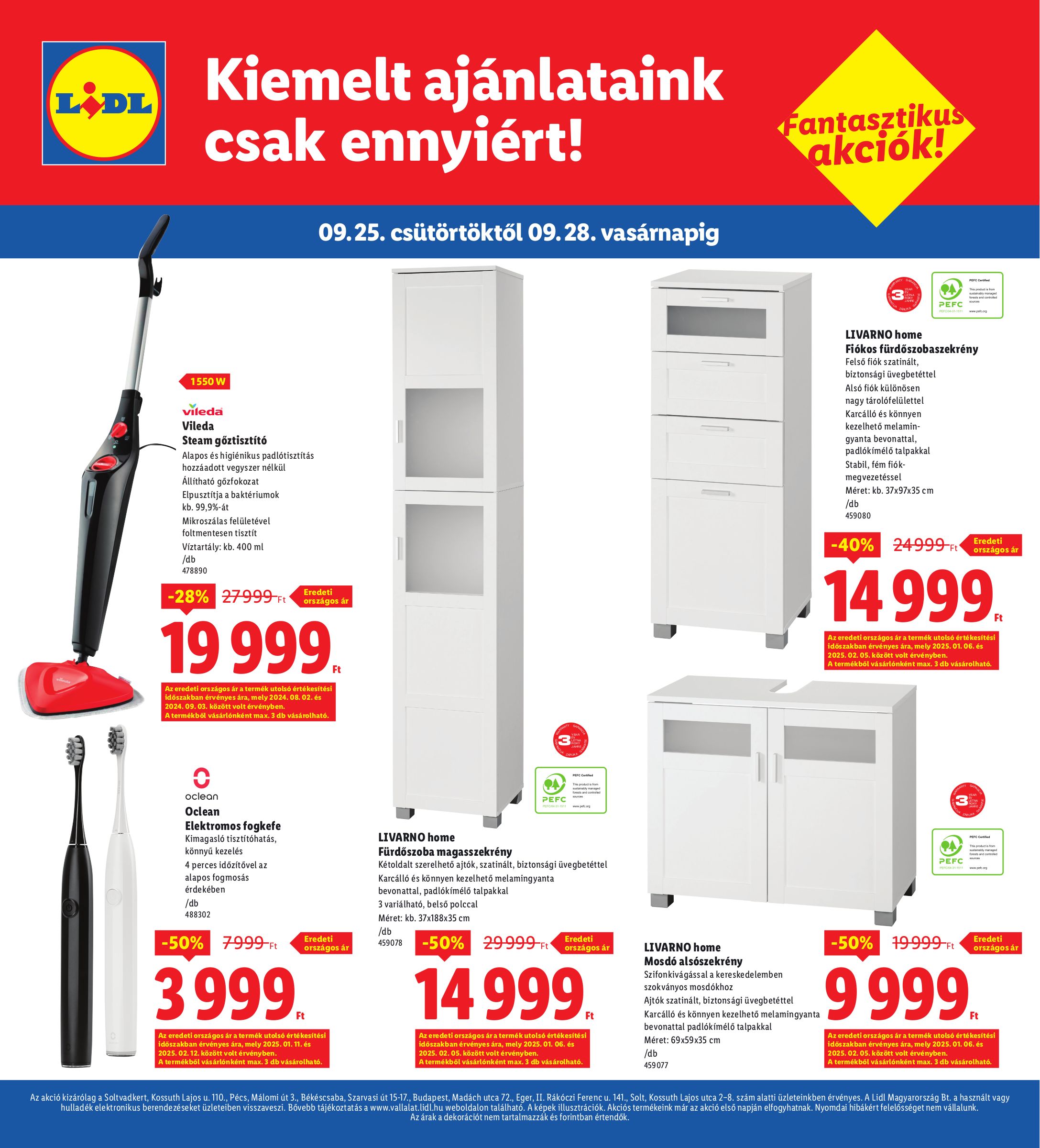 lidl - Lidl - Soltvadkert, Pécs, Békéscsaba, Budapest, Eger, Solt akciós újság, érvényes 09.25. - 09.28. - page: 4
