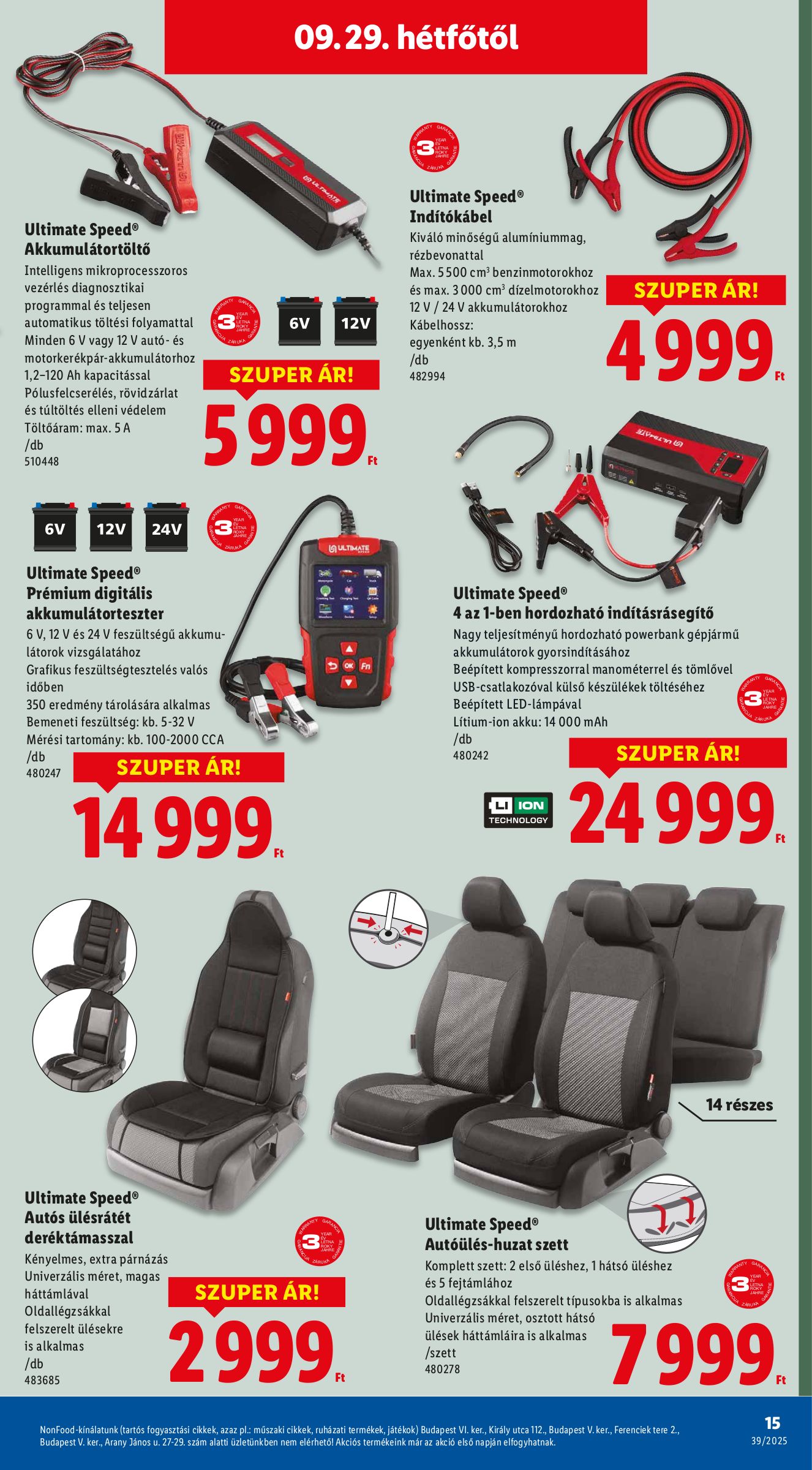 lidl - Lidl - Nonfood akciós újság, érvényes 09.25. - 10.01. - page: 15
