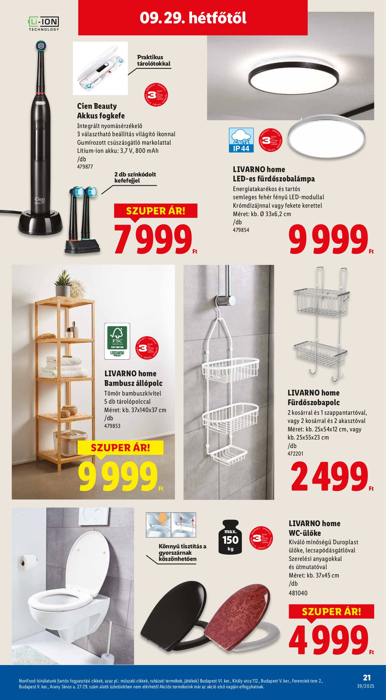 lidl - Lidl - Nonfood akciós újság, érvényes 09.25. - 10.01. - page: 21