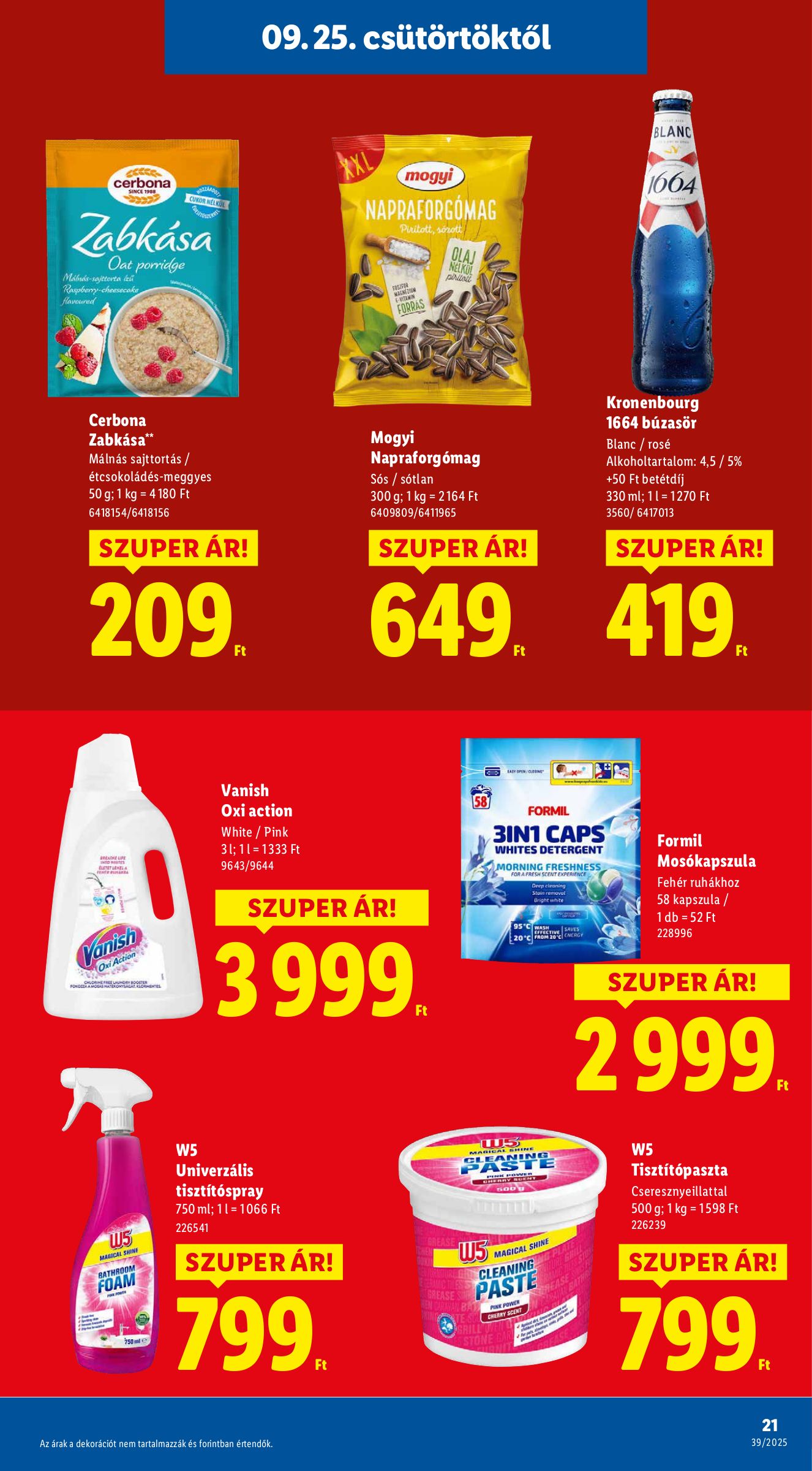 lidl - Lidl akciós újság, érvényes 09.25. - 10.01. - page: 21
