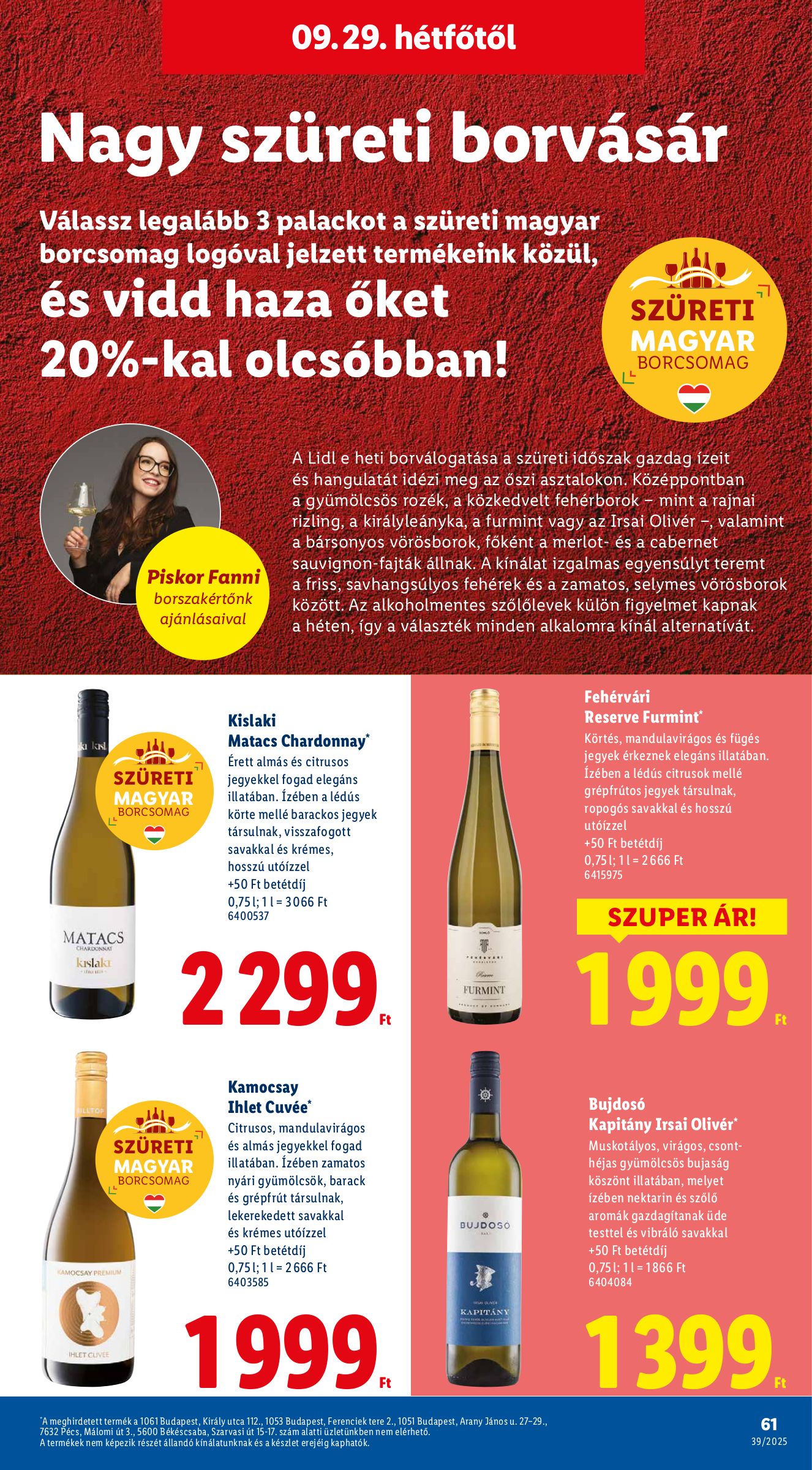 lidl - Lidl akciós újság, érvényes 09.25. - 10.01. - page: 61