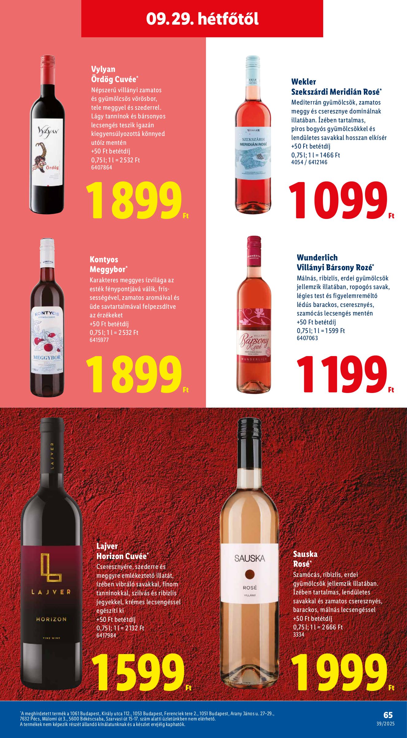 lidl - Lidl akciós újság, érvényes 09.25. - 10.01. - page: 65