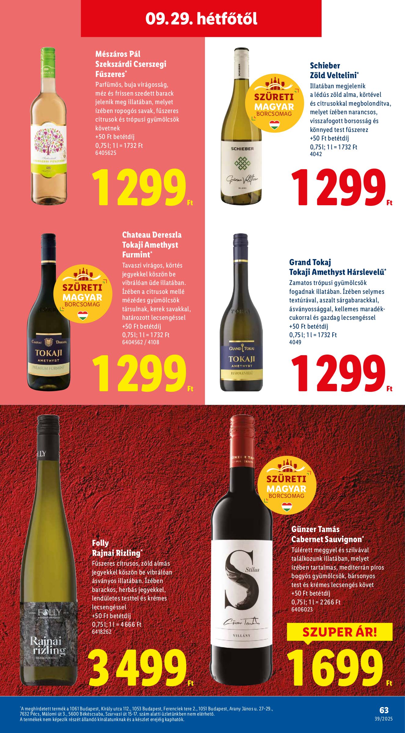 lidl - Lidl akciós újság, érvényes 09.25. - 10.01. - page: 63
