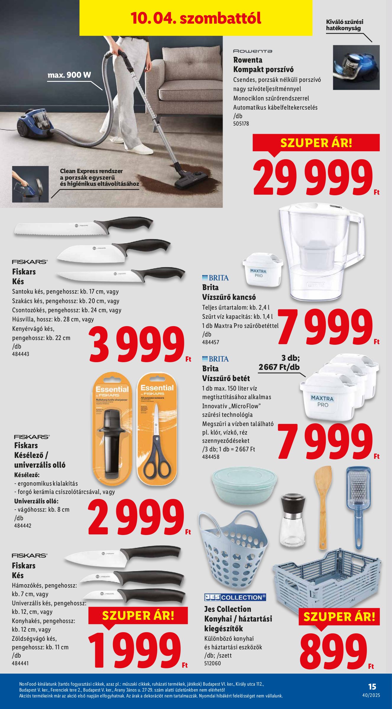 lidl - Lidl - Nonfood akciós újság, érvényes 10.02. - 10.08. - page: 15