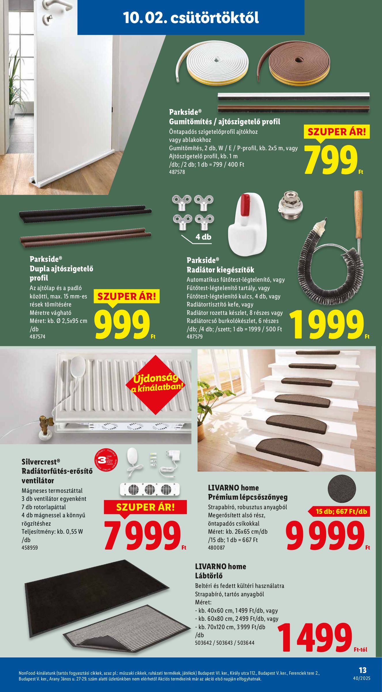 lidl - Lidl - Nonfood akciós újság, érvényes 10.02. - 10.08. - page: 13