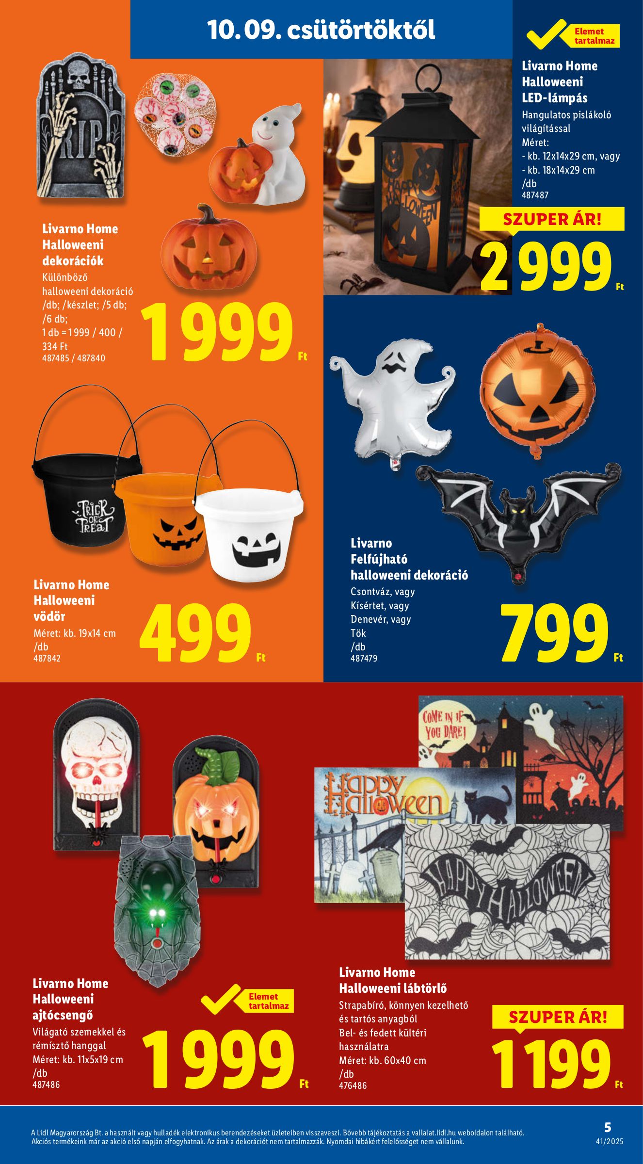 lidl - Lidl - Nonfood akciós újság, érvényes 10.09. - 10.15. - page: 5